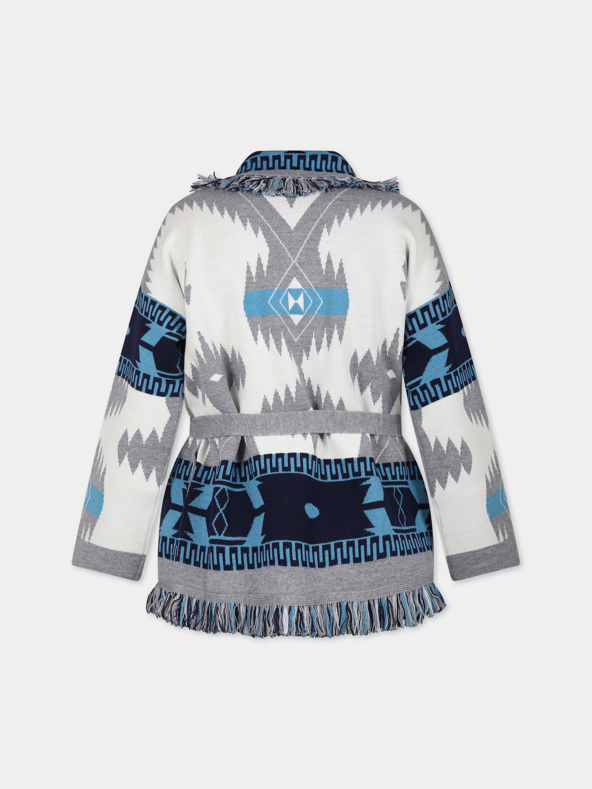 Cardigan grigio per bambini,Alanui,LGHB002F23KNI0010208