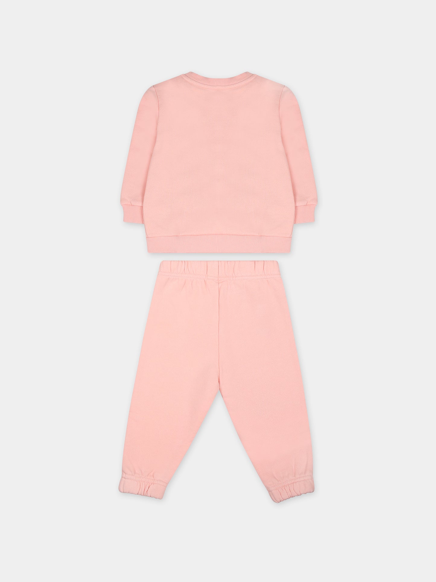 Tuta rosa per neonata,Off White,OG2X003F23FLE0023010