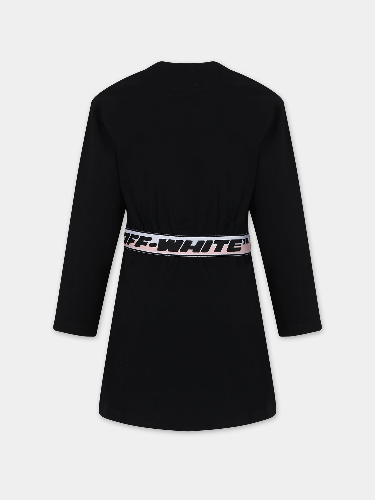 Vestito nero per bambina,Off White,OGDB028F23JER0011010