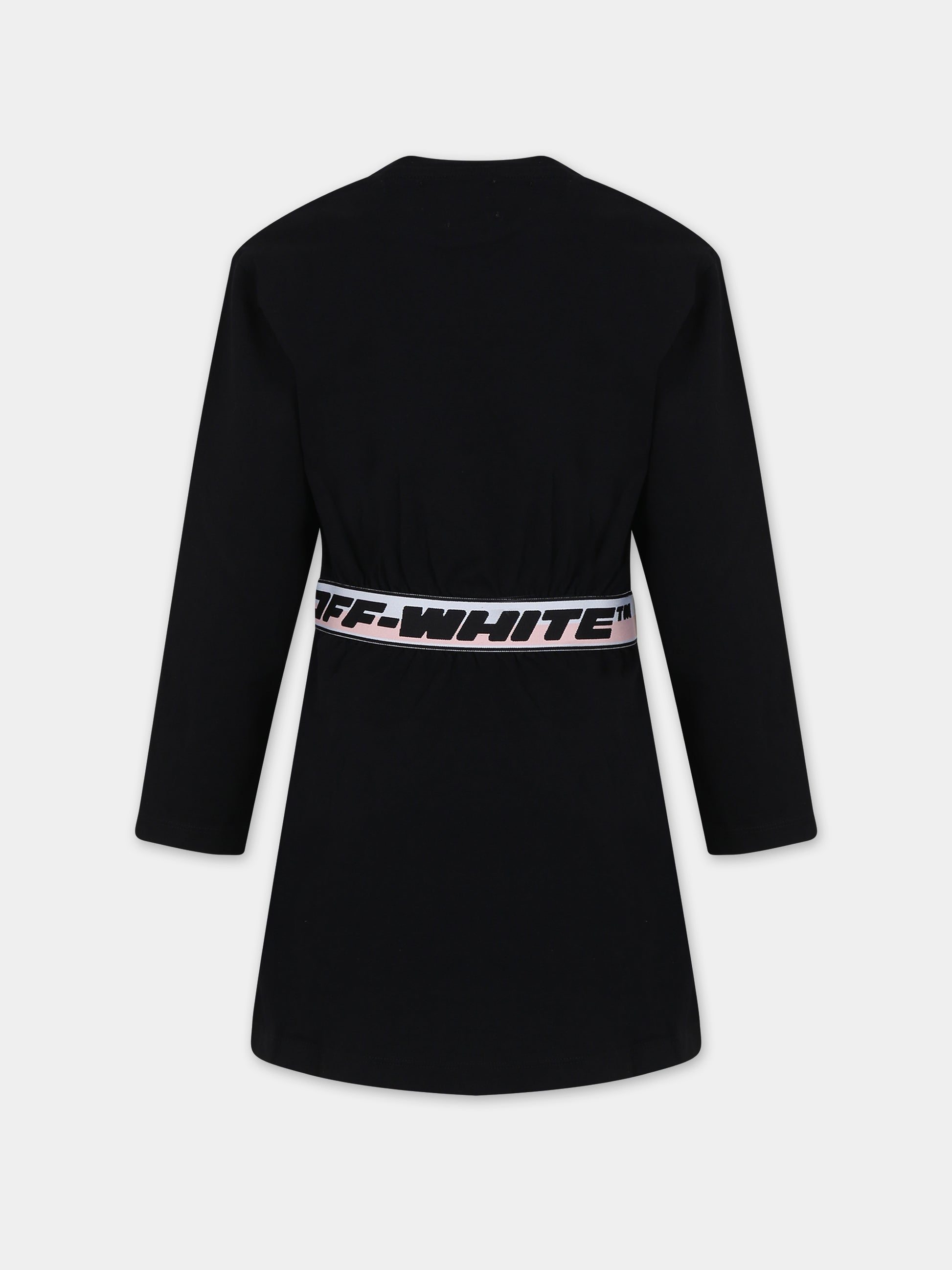 Vestito nero per bambina,Off White,OGDB028F23JER0011010