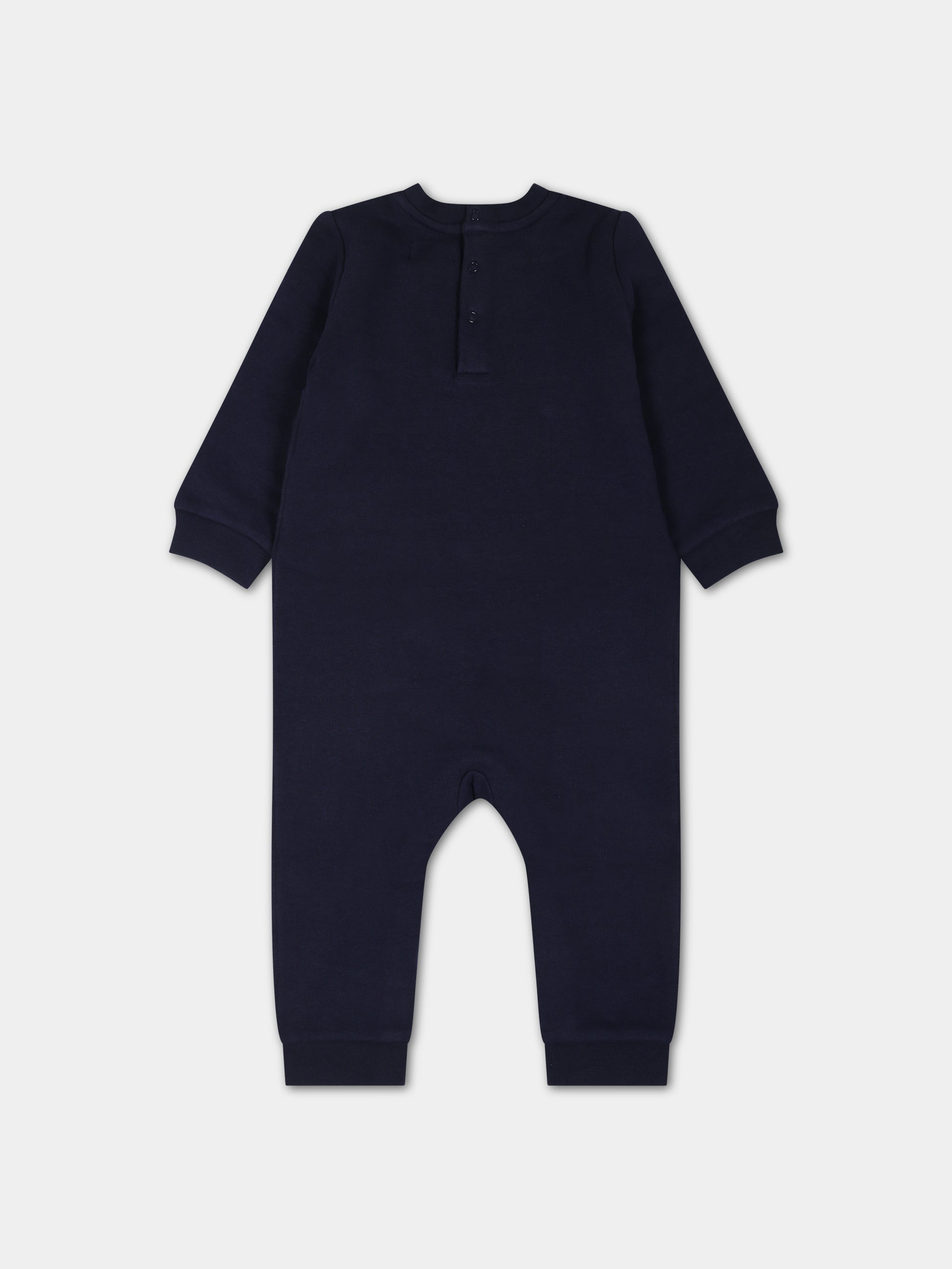 Tutina blu per neonato con orso e logo,Ralph Lauren Kids,920333001