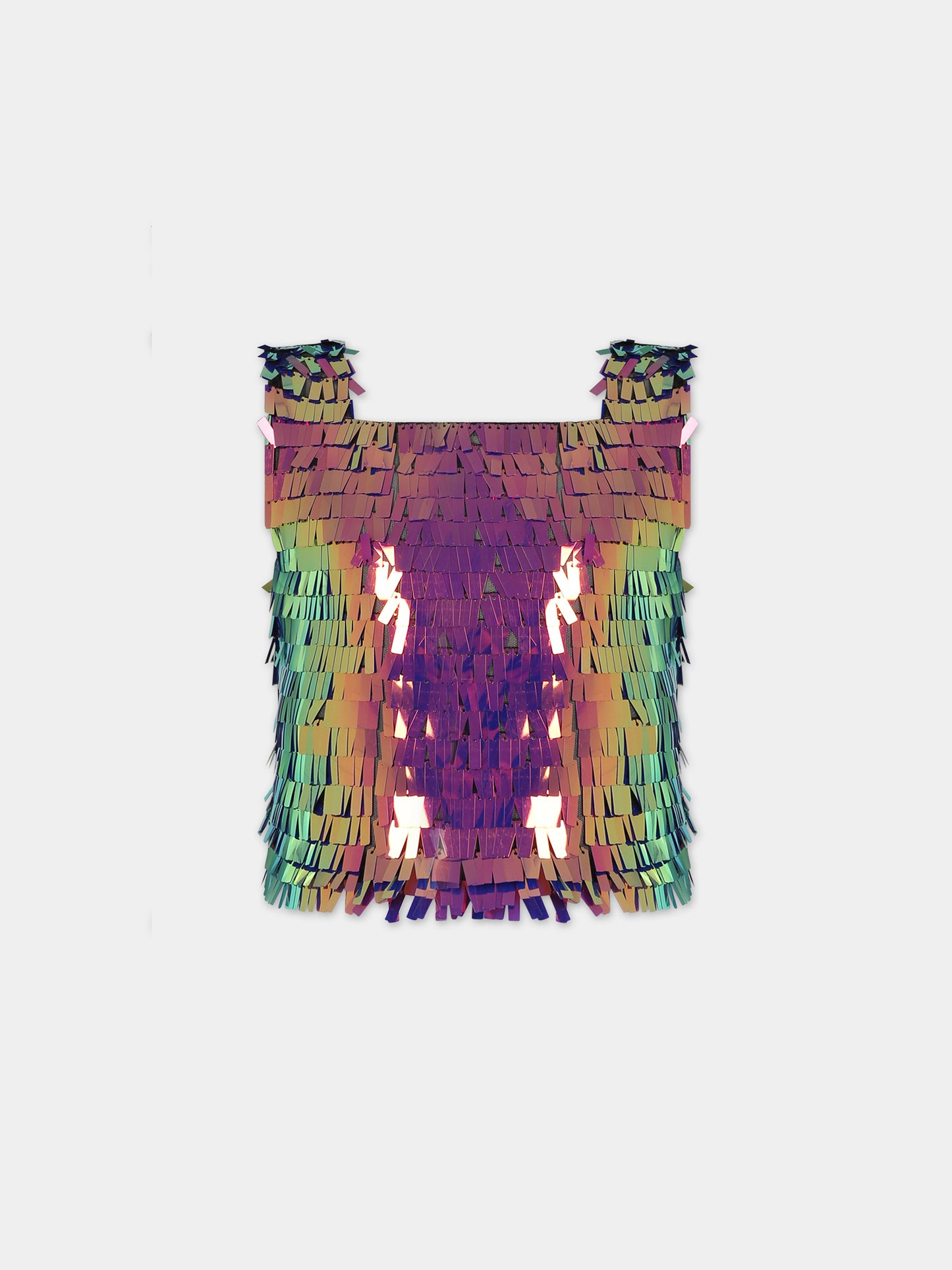 Top viola per bambina con paillettes,Douuod Kids,DT5A62 U0109 930FU