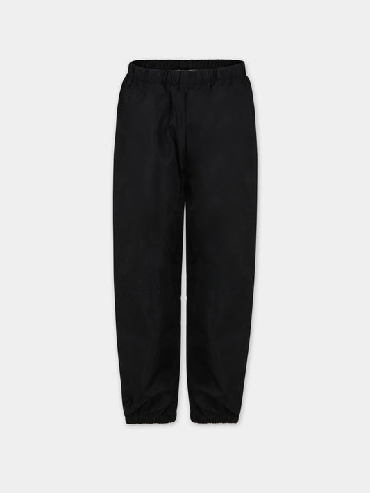 Pantaloni neri per bambina con logo,Douuod Kids,DT6P60 N0118 930