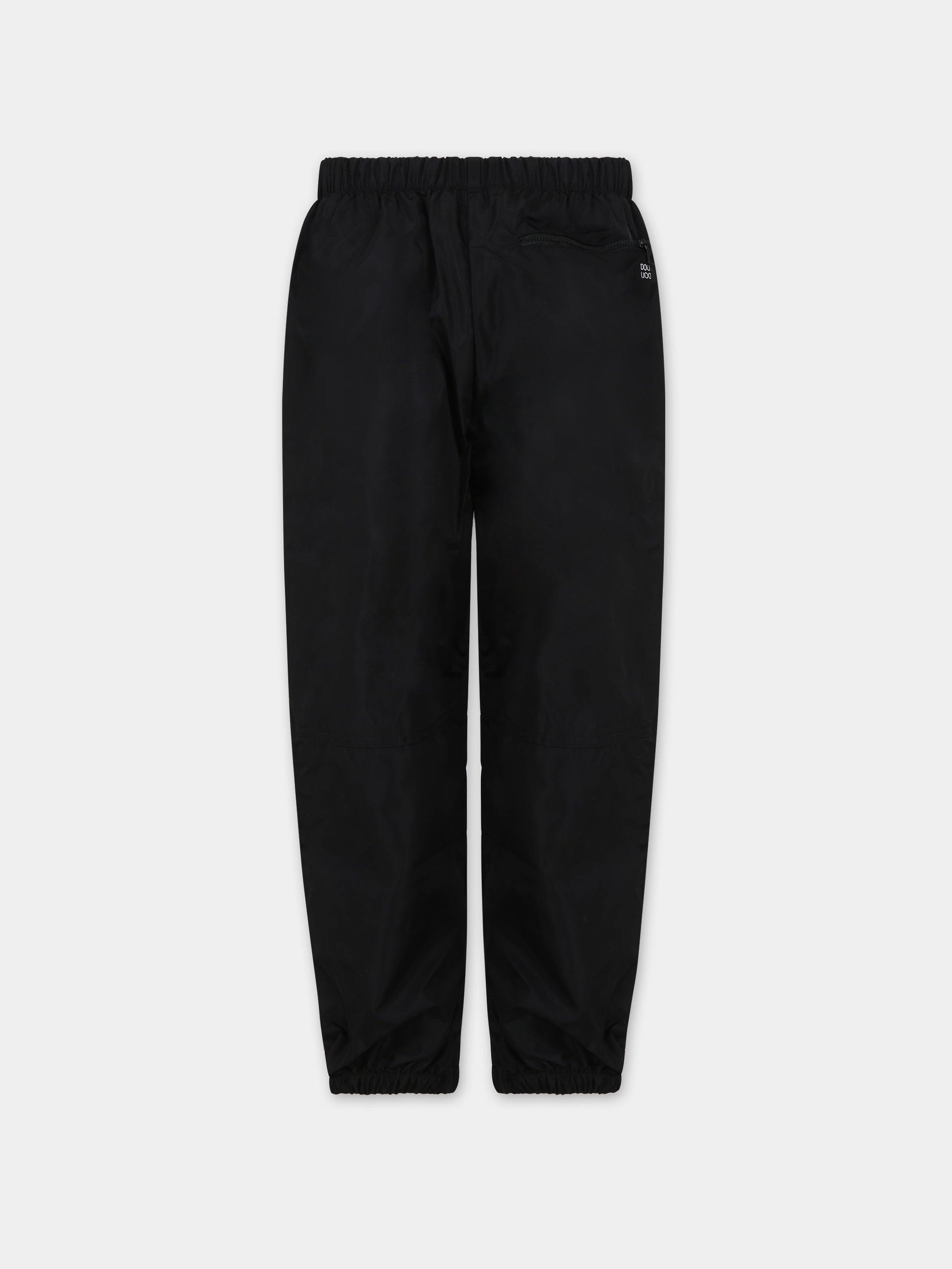 Pantaloni neri per bambina con logo,Douuod Kids,DT6P60 N0118 930