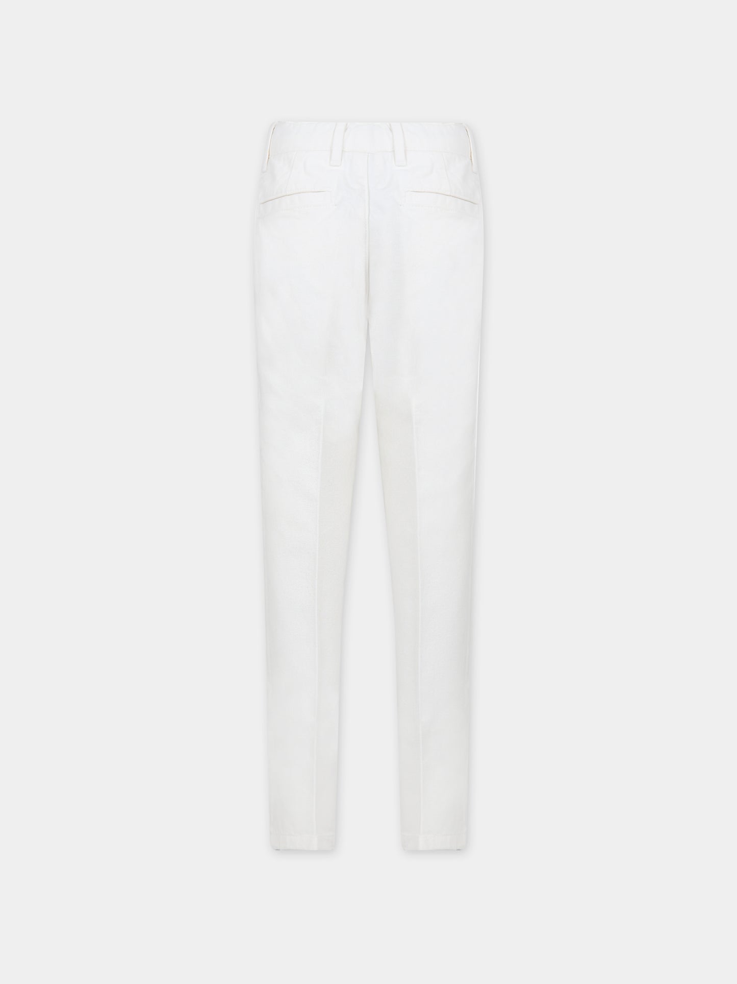 Pantaloni avorio per bambino con logo,Fay Kids,FT6P10 Z1772 101