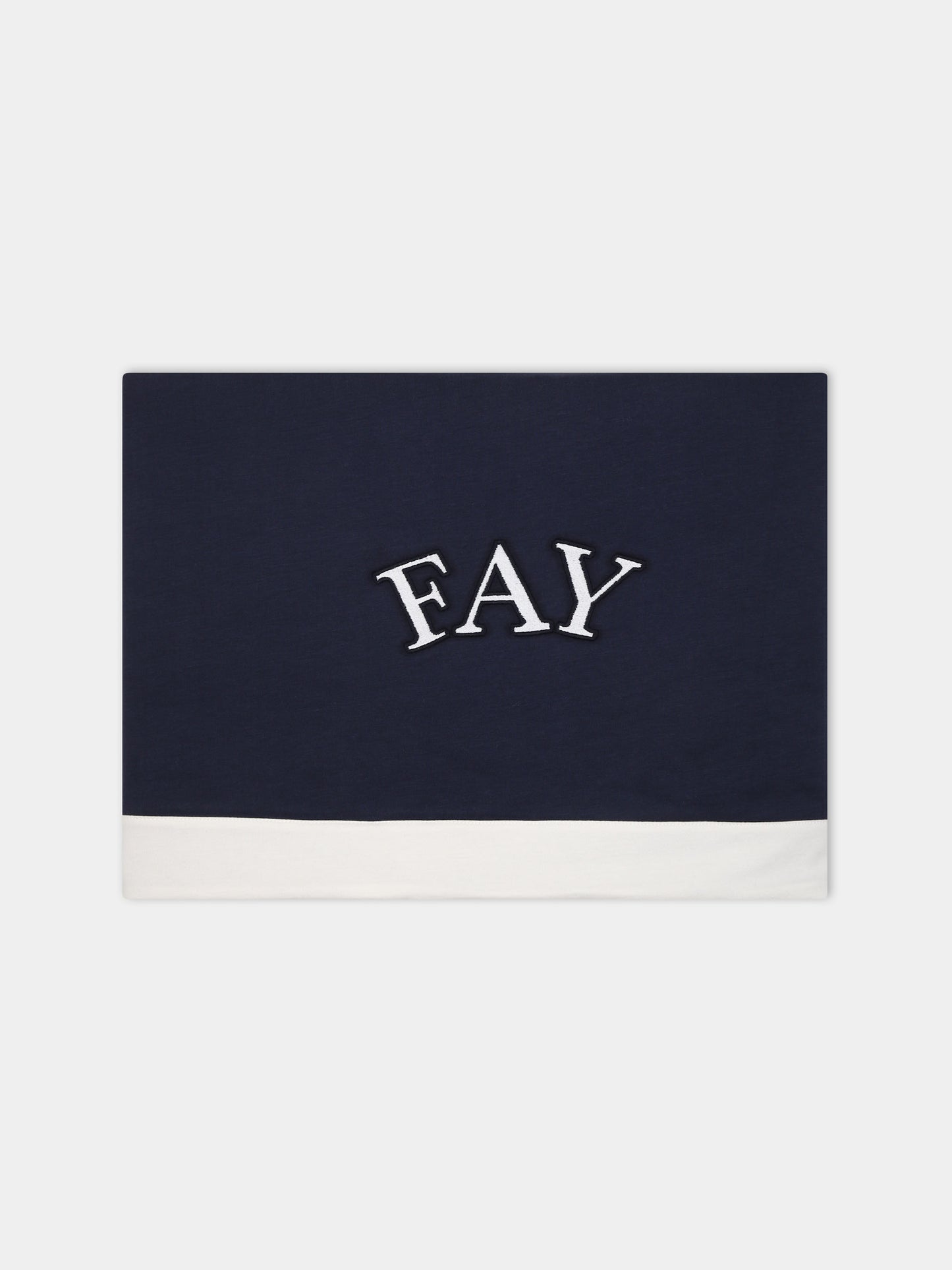 Coperta blu per neonato con logo,Fay Kids,FT0587 Z0761 667