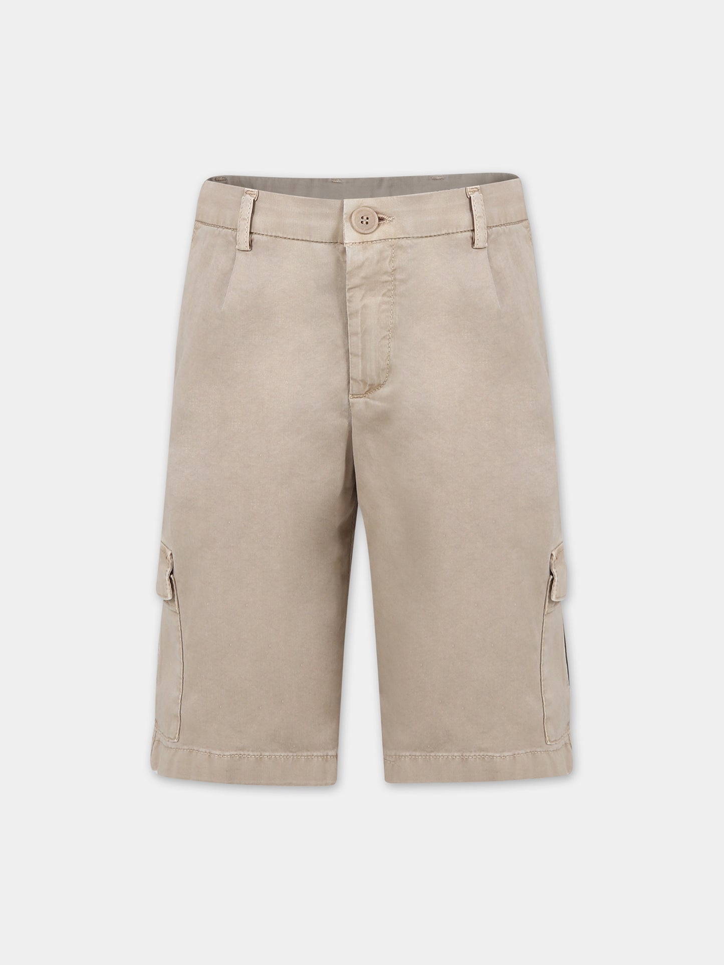 Shorts beige per bambino con logo,Dolce & Gabbana Kids,L43Q21 LY071 M0131
