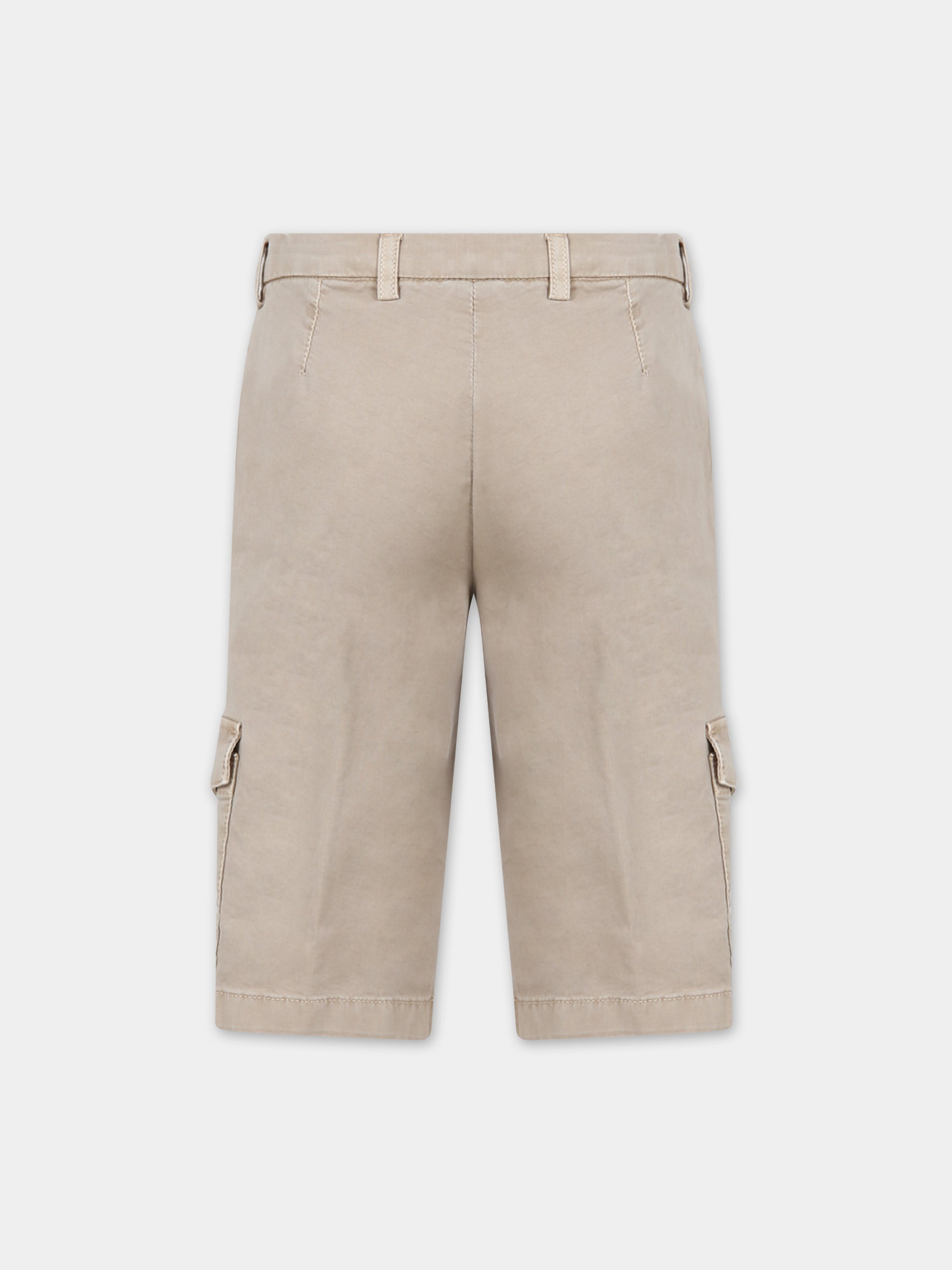 Shorts beige per bambino con logo,Dolce & Gabbana Kids,L43Q21 LY071 M0131