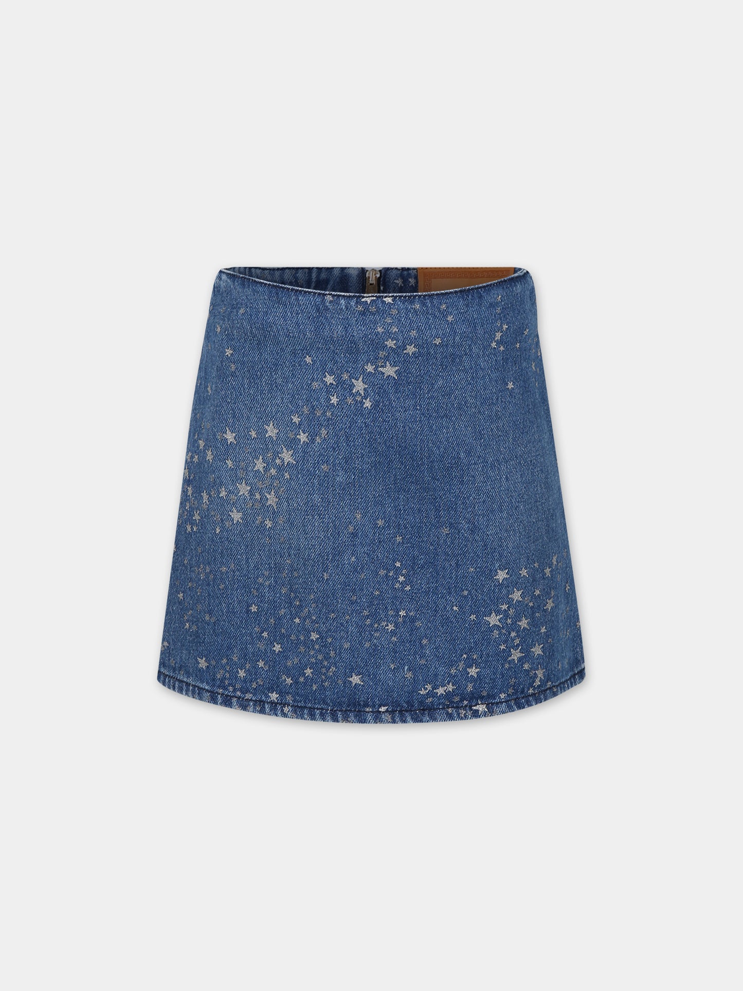 Gonna blu per bambina con stelle,Versace,1010517 1A07592 2D880