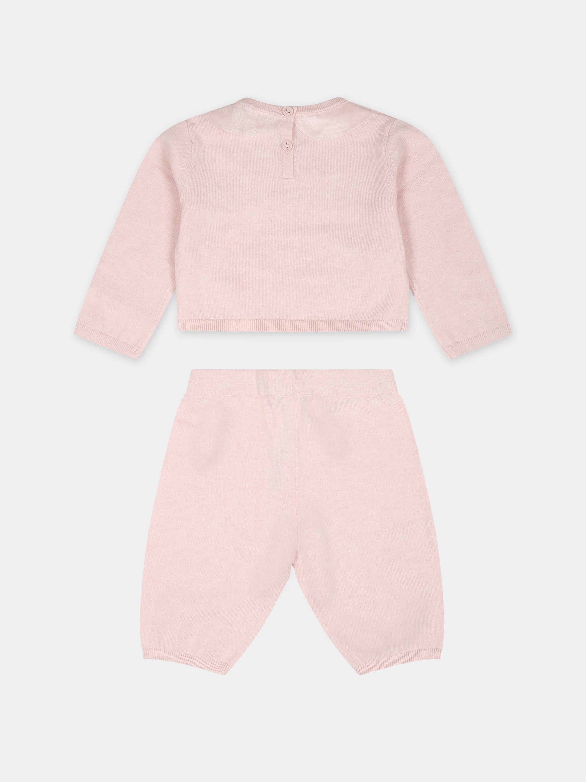 Completo rosa per neonata con logo,Blumarine Baby,IF3185 X0515