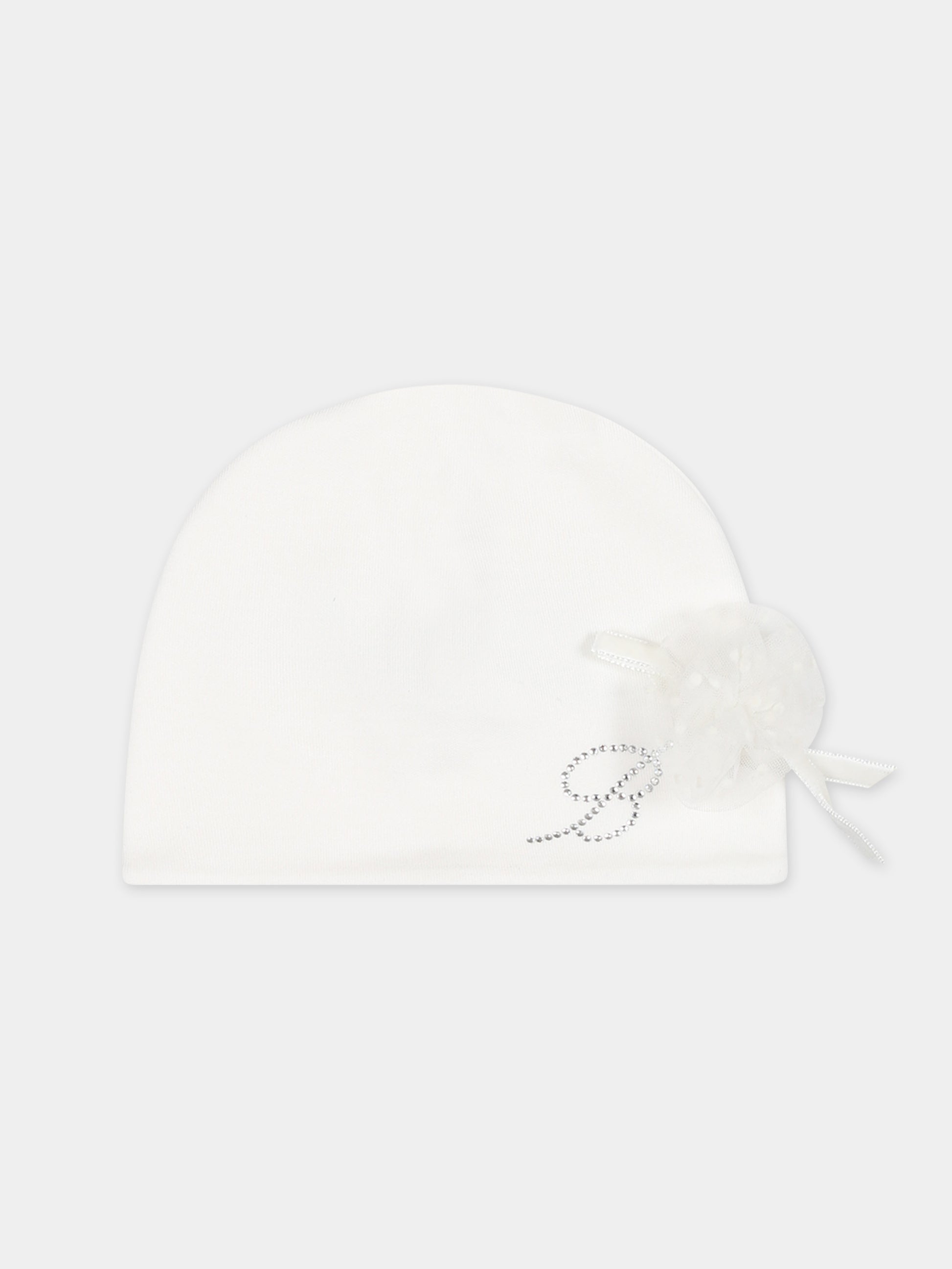 Set bianco per neonata con logo,Blumarine Baby,IF3109 10602