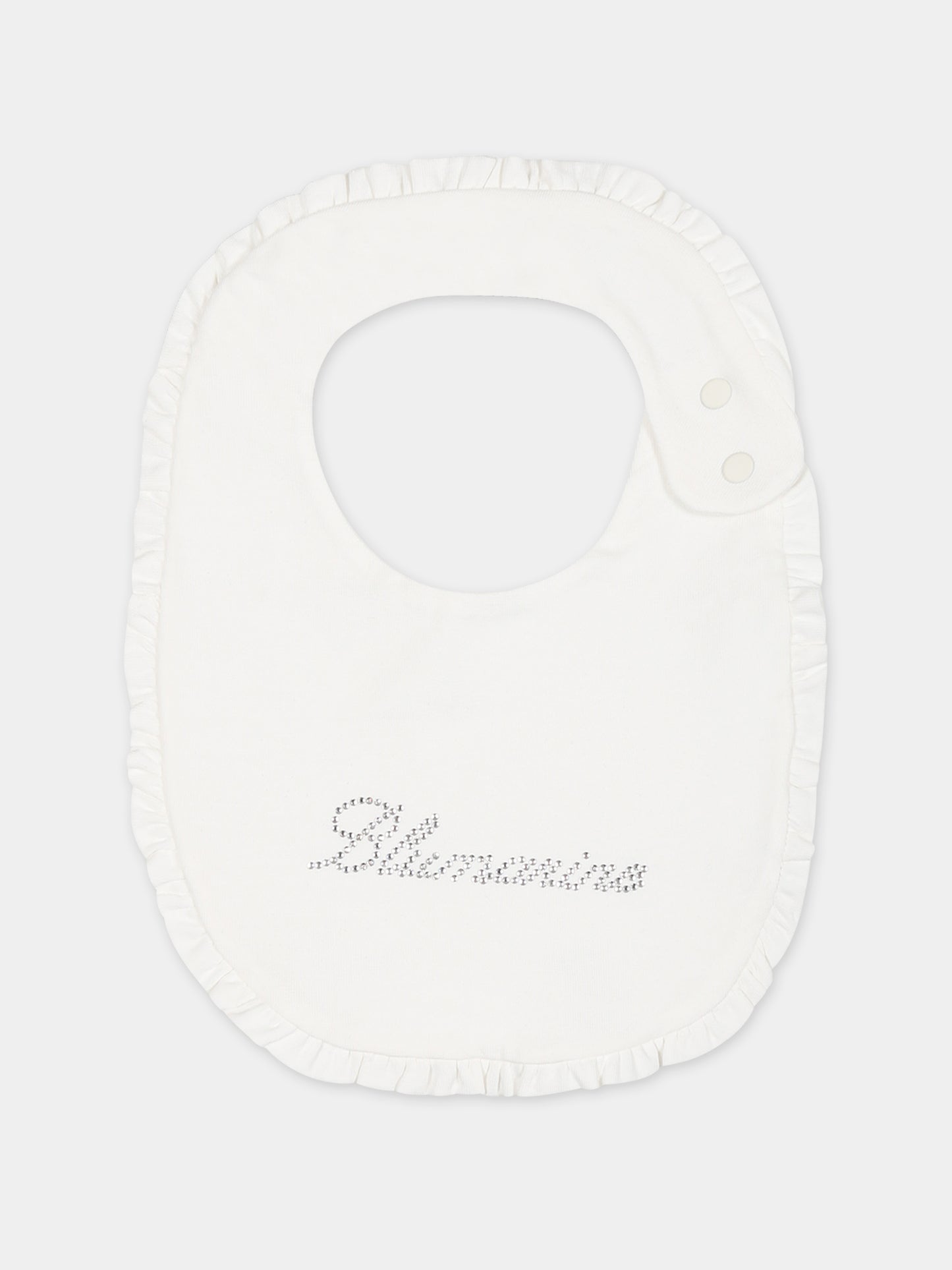 Set bianco per neonata con logo,Blumarine Baby,IF3109 10602