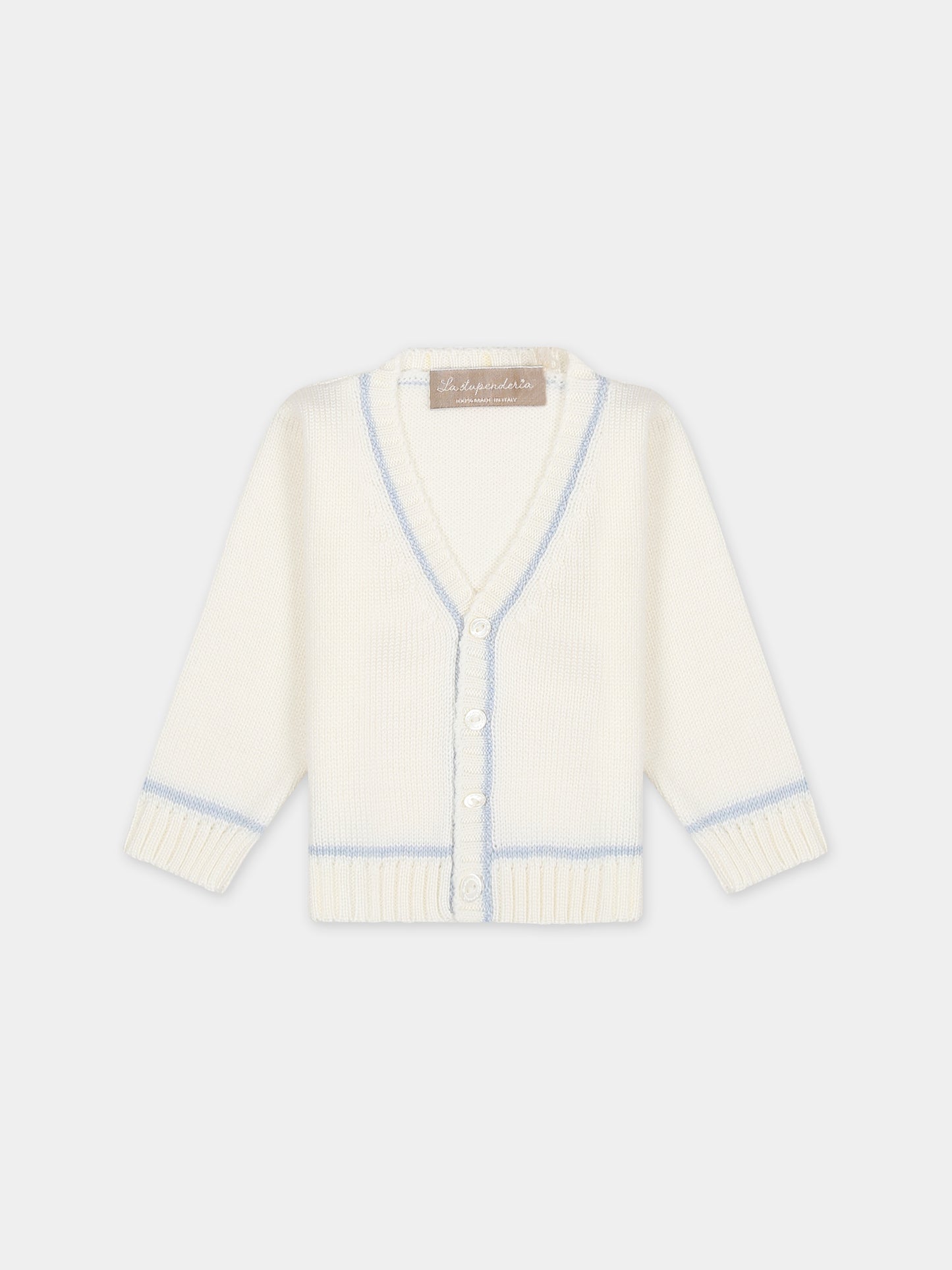 Cardigan bianco per neonato,La Stupenderia,WCCR61800