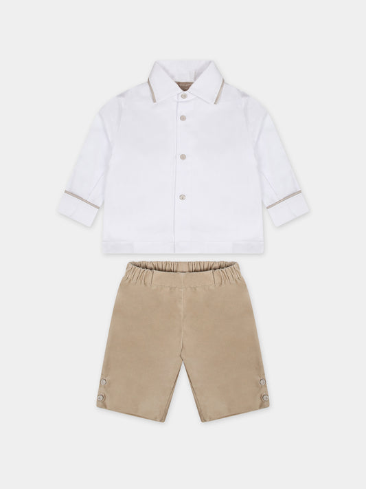 Completo bianco per neonato,La Stupenderia,CCCT61V65