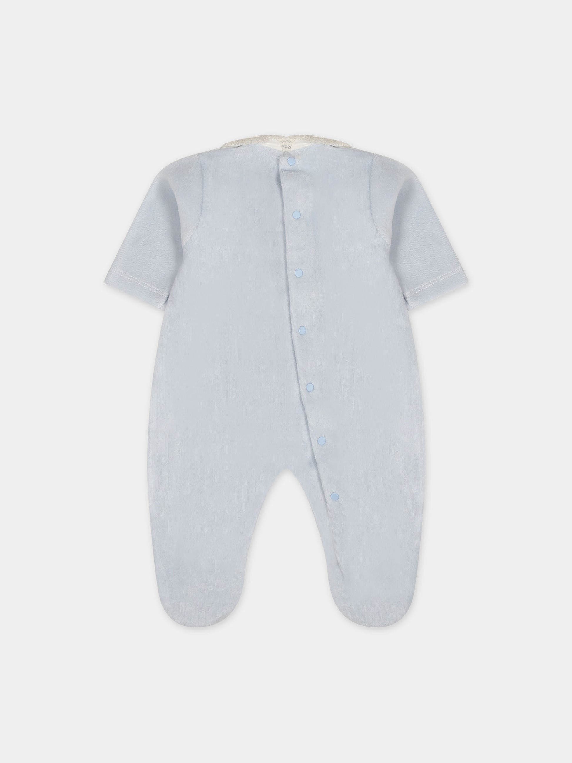 Tutina celeste per neonato,La Stupenderia,TBTT50L04