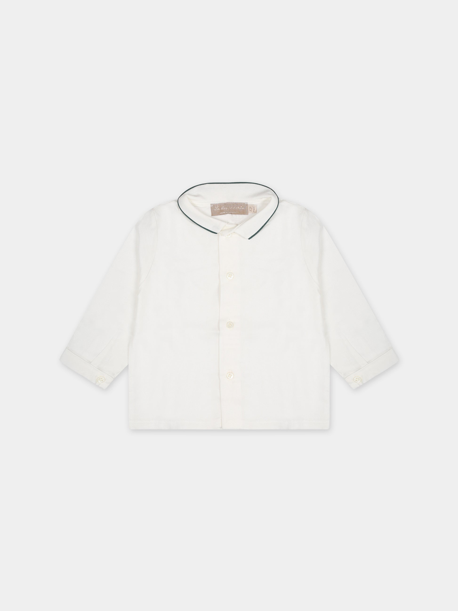 Camicia bianca per neonato,La Stupenderia,CCM63VER