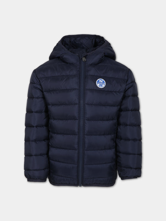 Piumino blu per bambino con logo,North Sails,701910 000 0802