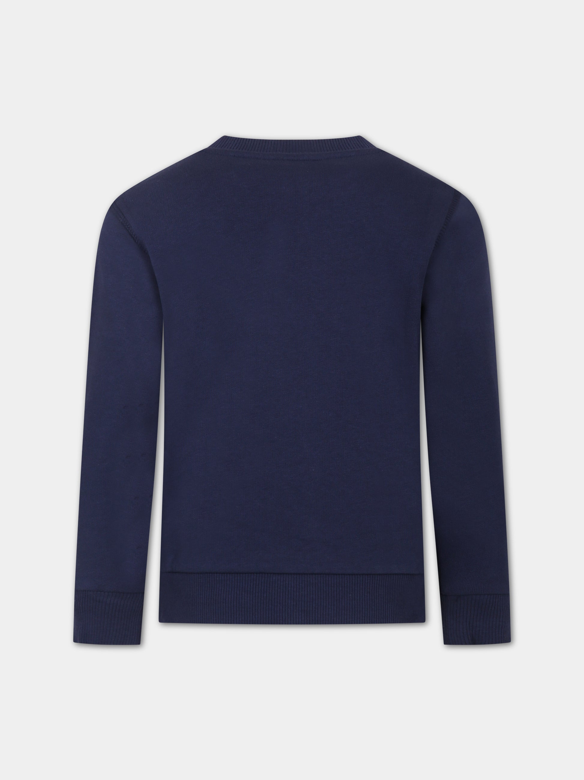 Felpa blu per bambino con patch logato,North Sails,794443 000 0802