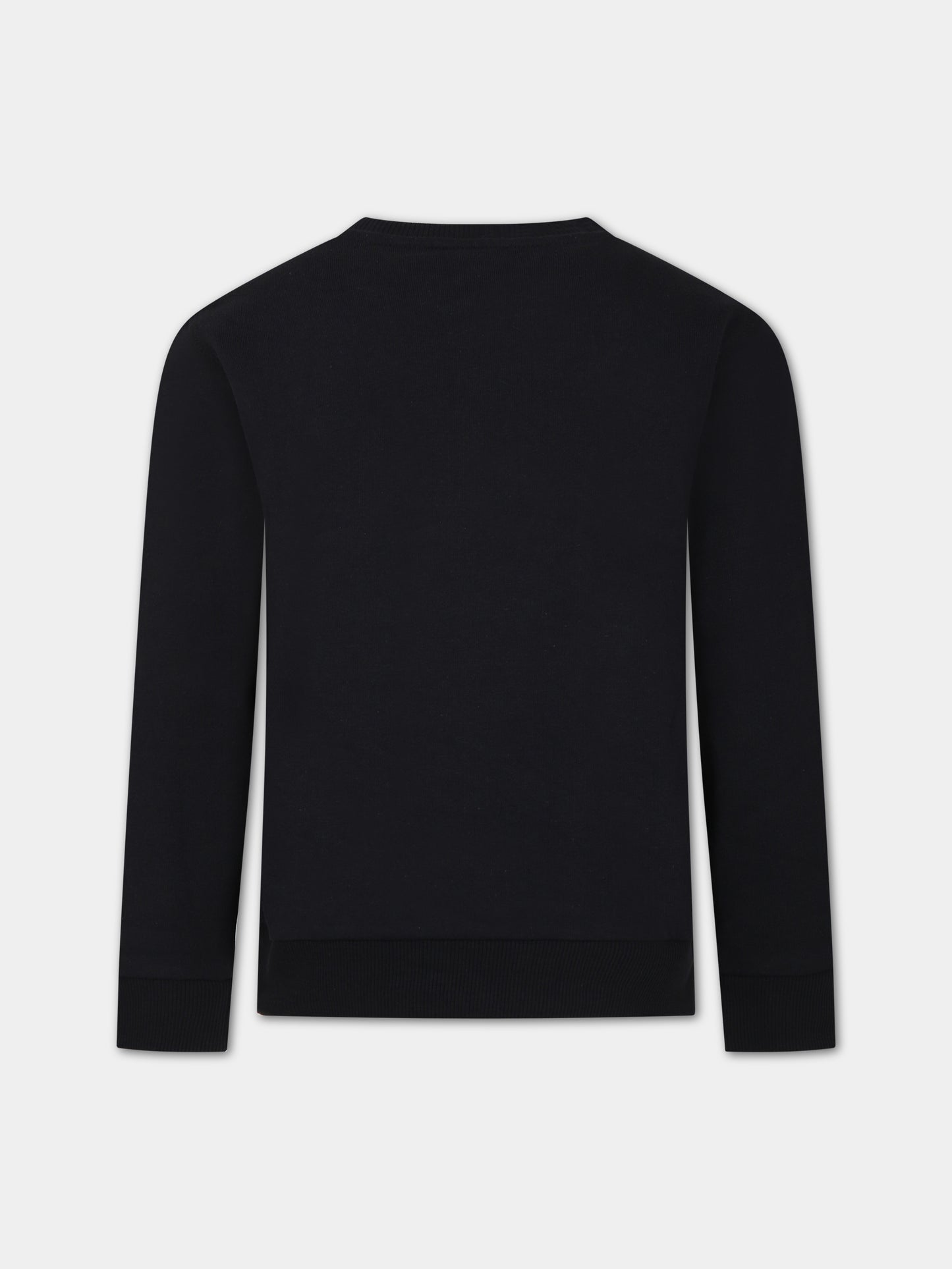 Felpa nera per bambino con patch logato,North Sails,794443 000 0999