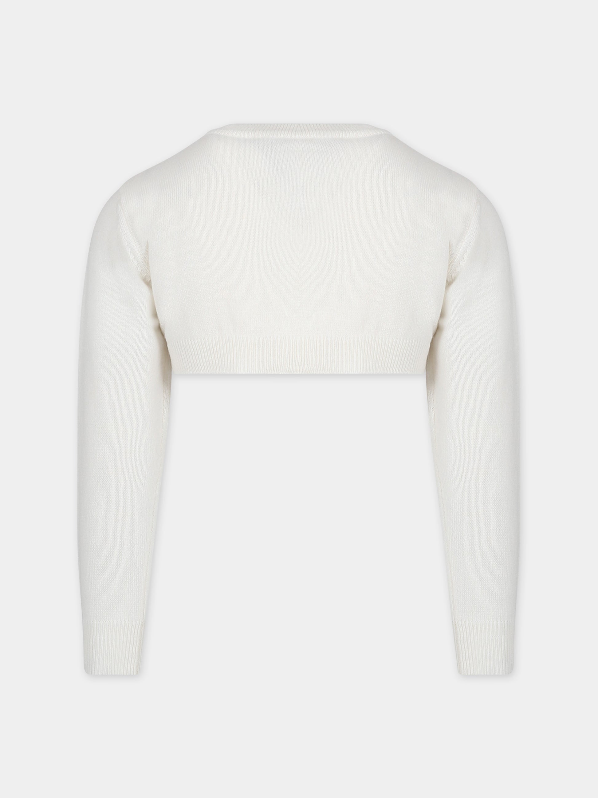 Cardigan avorio per bambina,Simonetta,ST9A80 W0052 101