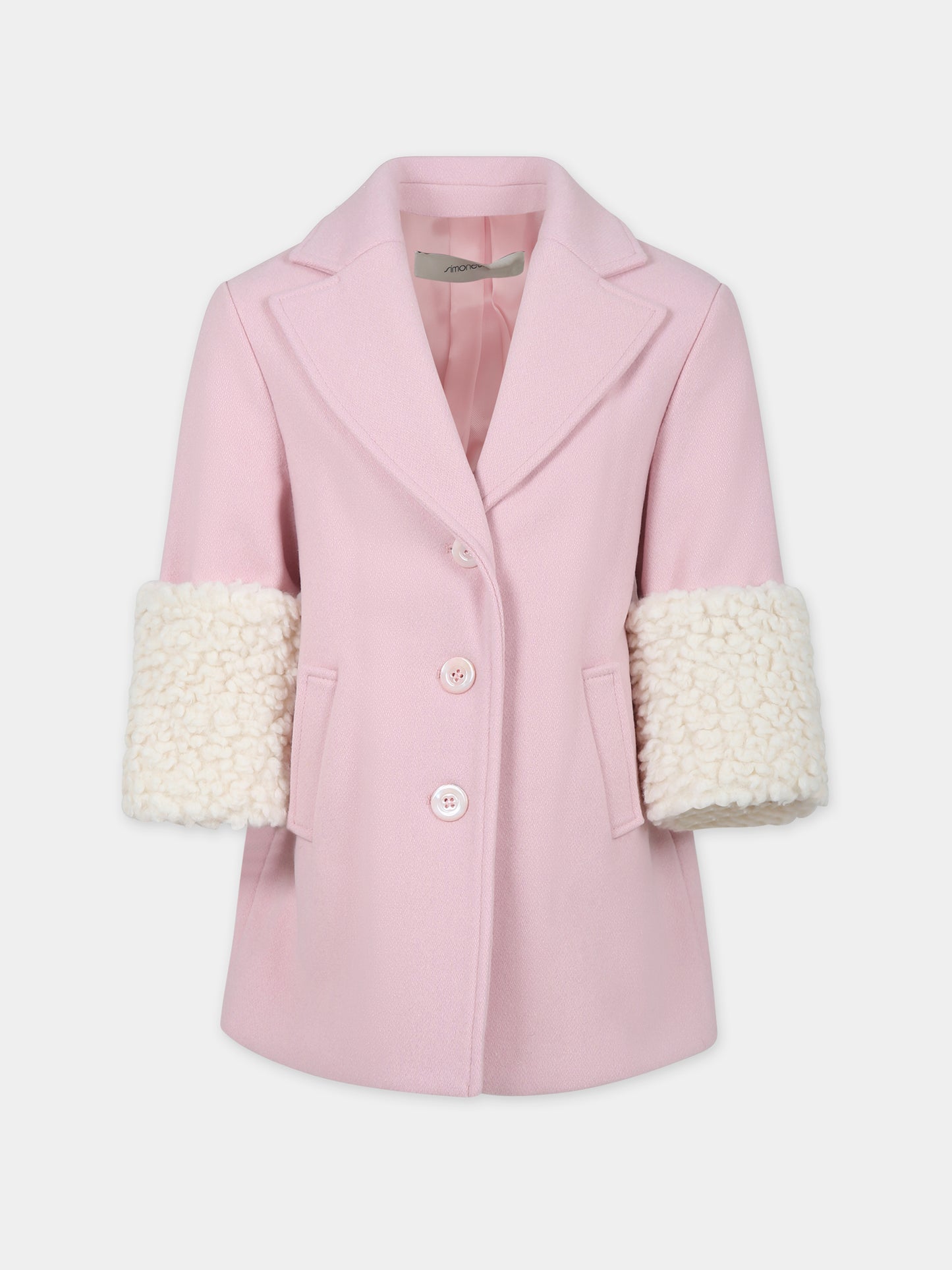 Cappotto rosa per bambina,Simonetta,ST2A60 E0051 502BC