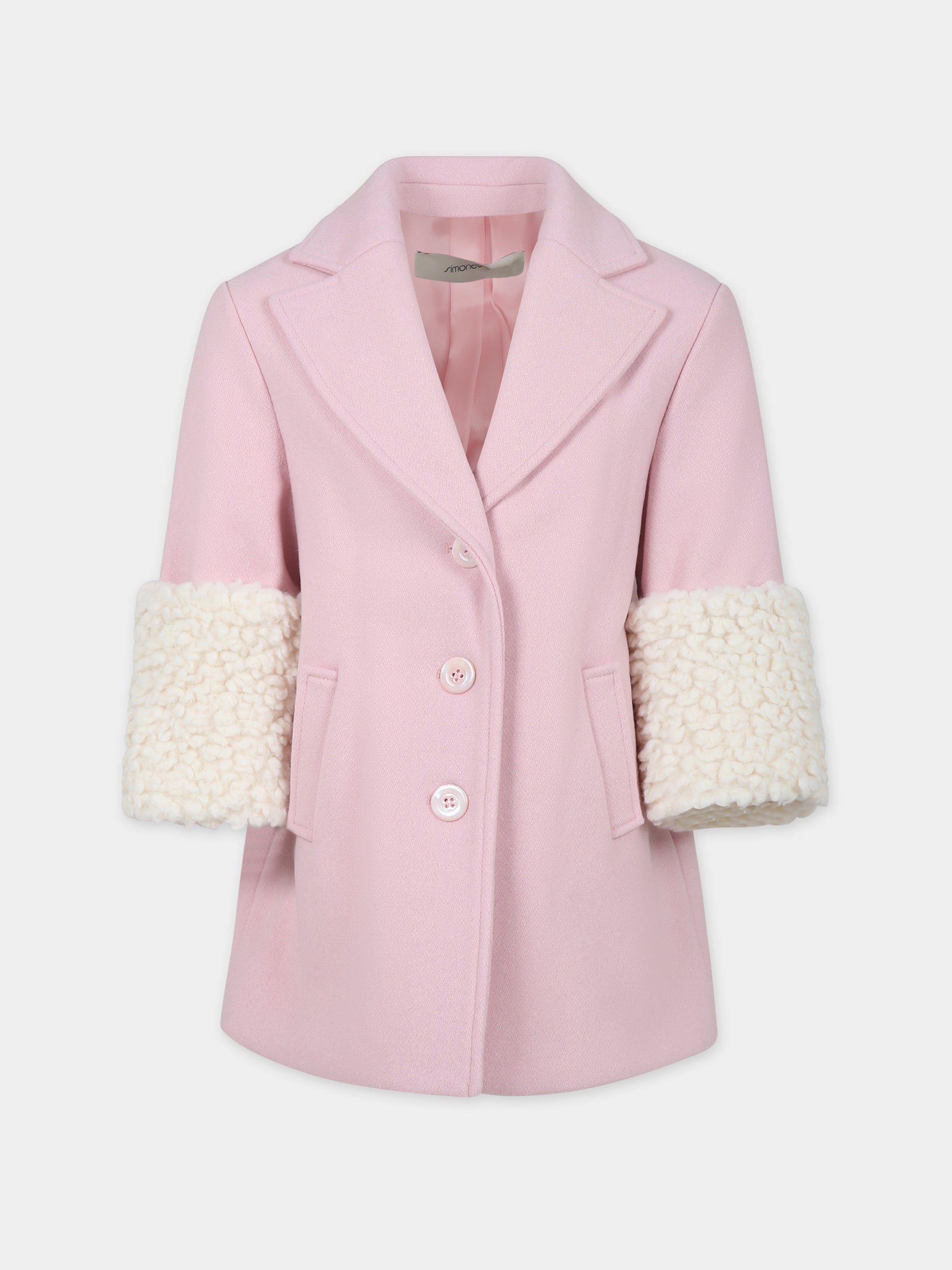 Cappotto rosa per bambina,Simonetta,ST2A60 E0051 502BC