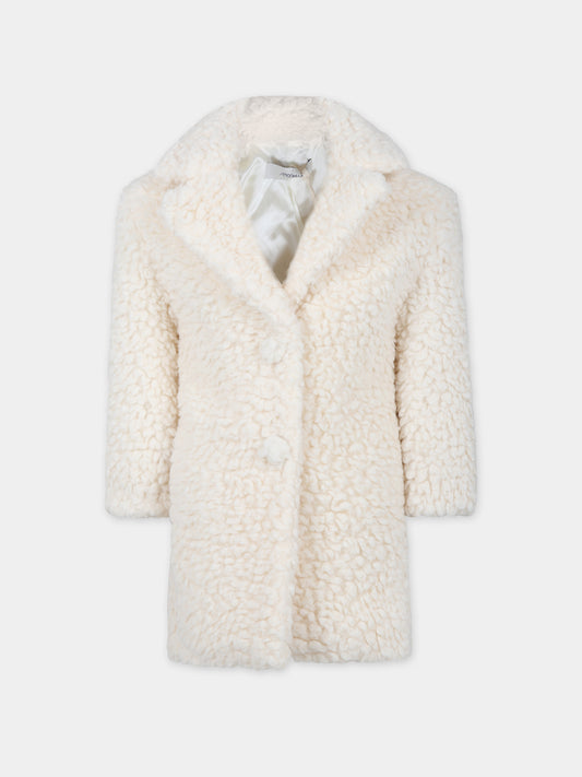 Ecopelliccia avorio per bambina,Simonetta,ST2A70 U0099 102