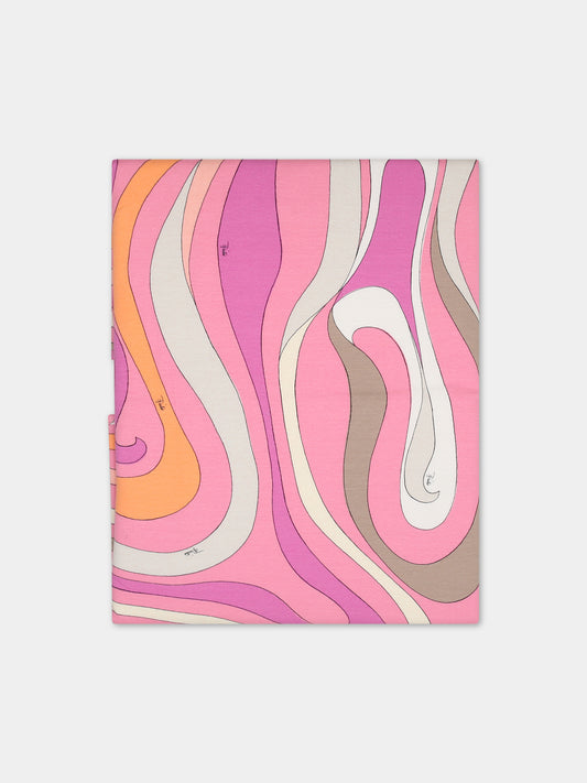 Coperta rosa per neonata con stampa e logo,Emilio Pucci Junior,PT0090 J0279 515AR