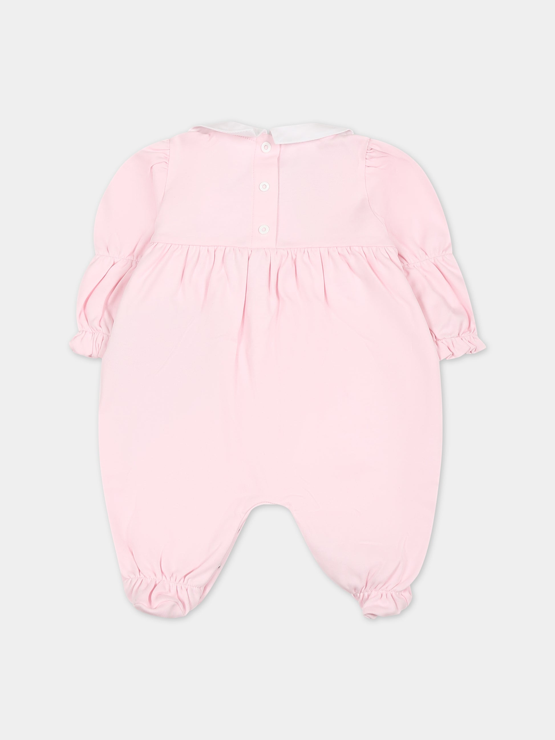 Set rosa per neonata con logo,Balmain Kids,BTB030 Z1763 540