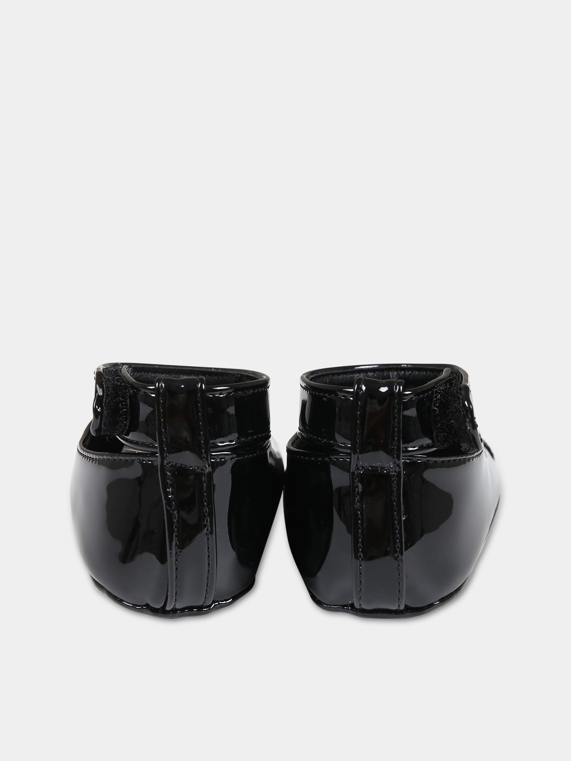 Ballerine nere per neonata con logo,Balmain Kids,BT0016 Z1629 930