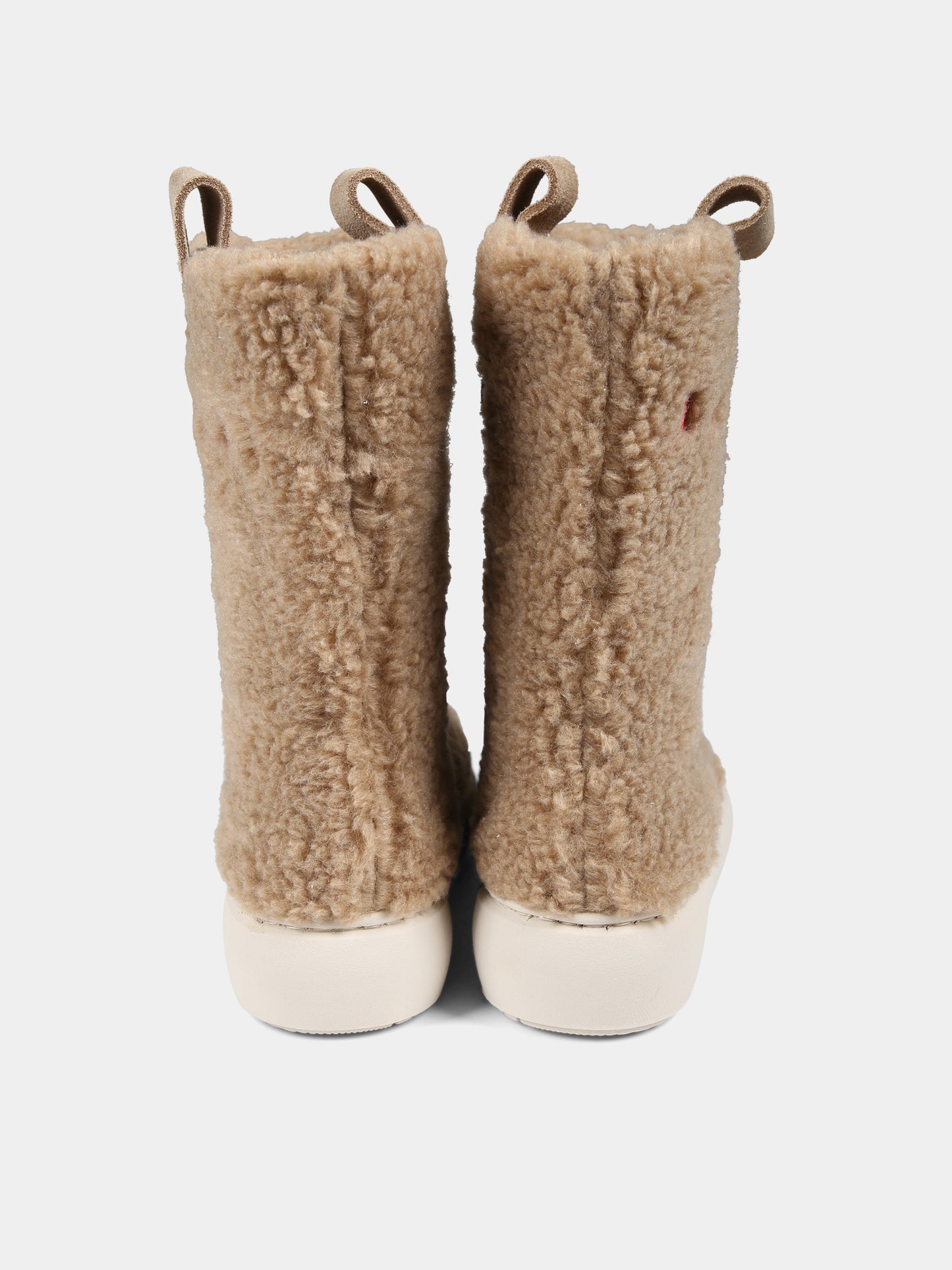 Stivali beige per bambini con logo,Marni Kids,75340 2