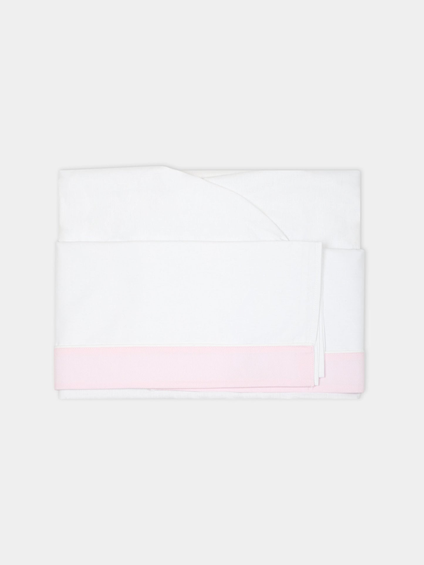 Set bianco per neonata con logo e orsetti,Monnalisa,35B015 2074 0001