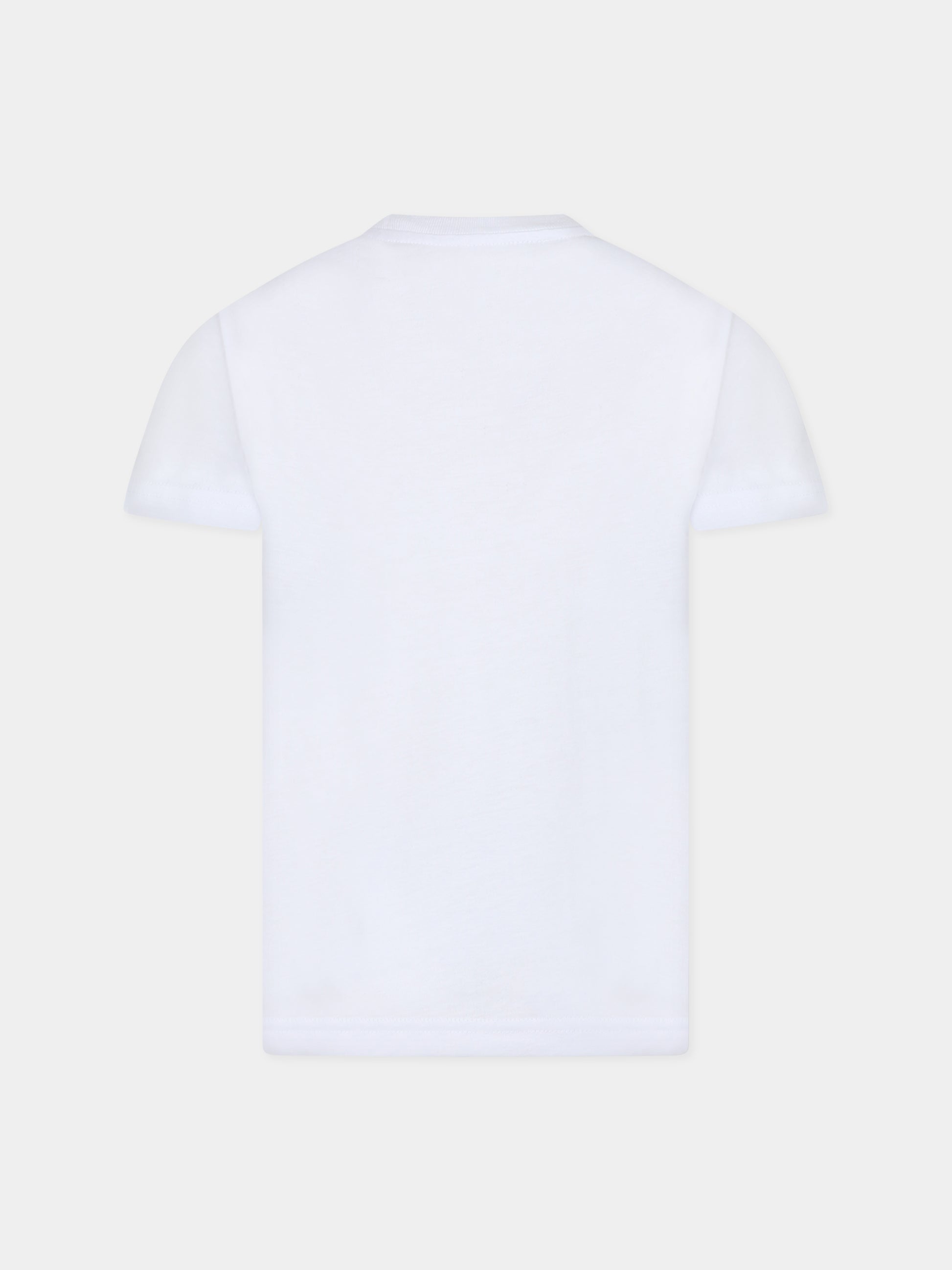 T-shirt bianca per bambini con logo e stampa,Dsquared2,DQ2166 D00MV DQ100