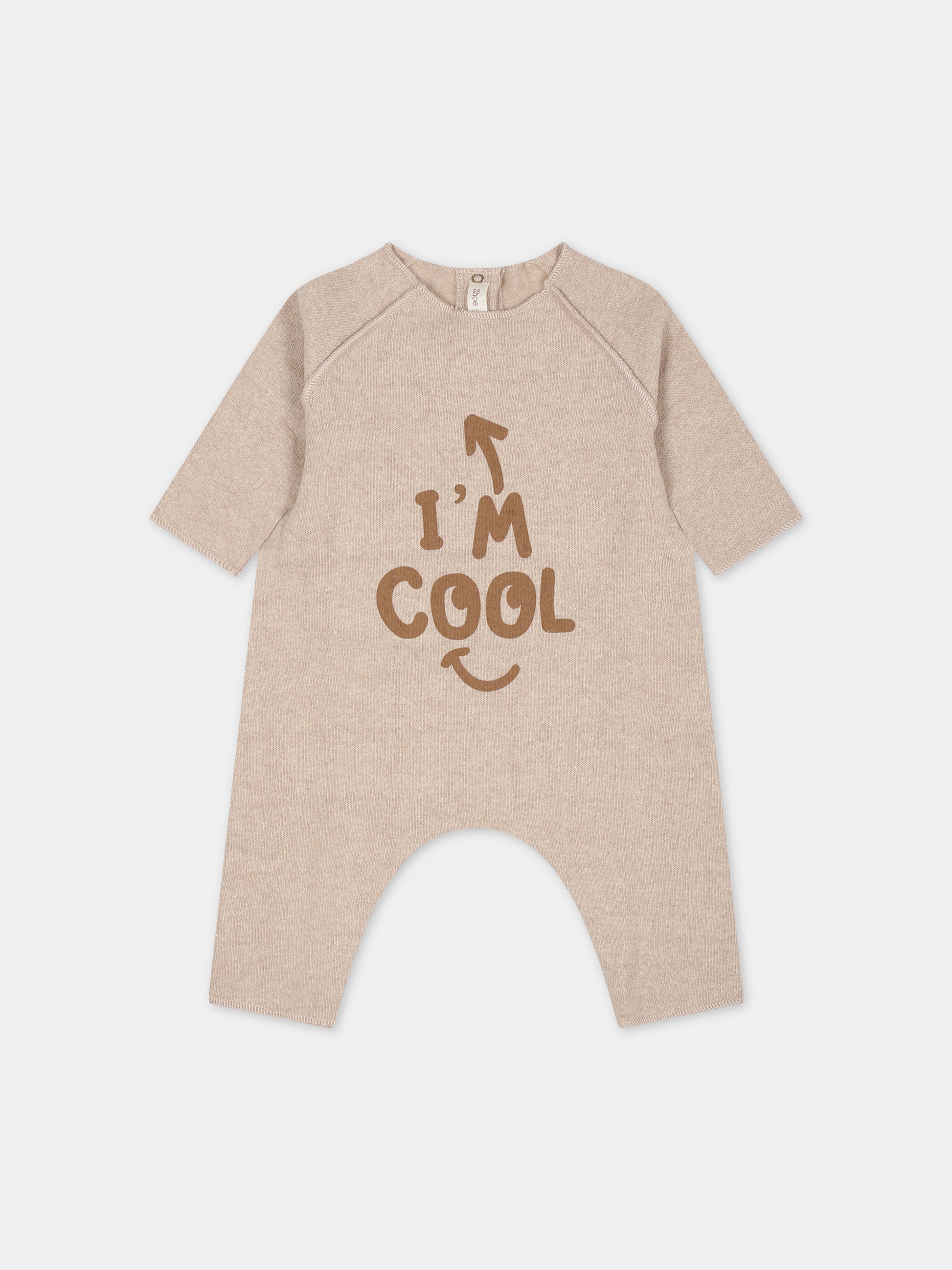 Tutina beige per neonati con scritta,Zhoe & Tobiah,K9 NASTBI