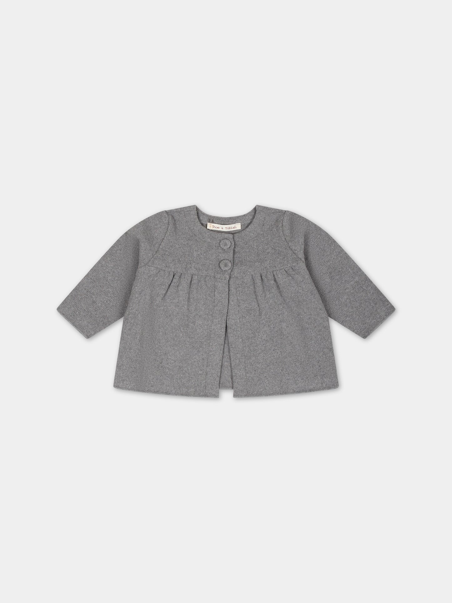 Cardigan grigio per neonata,Zhoe & Tobiah,K3 19