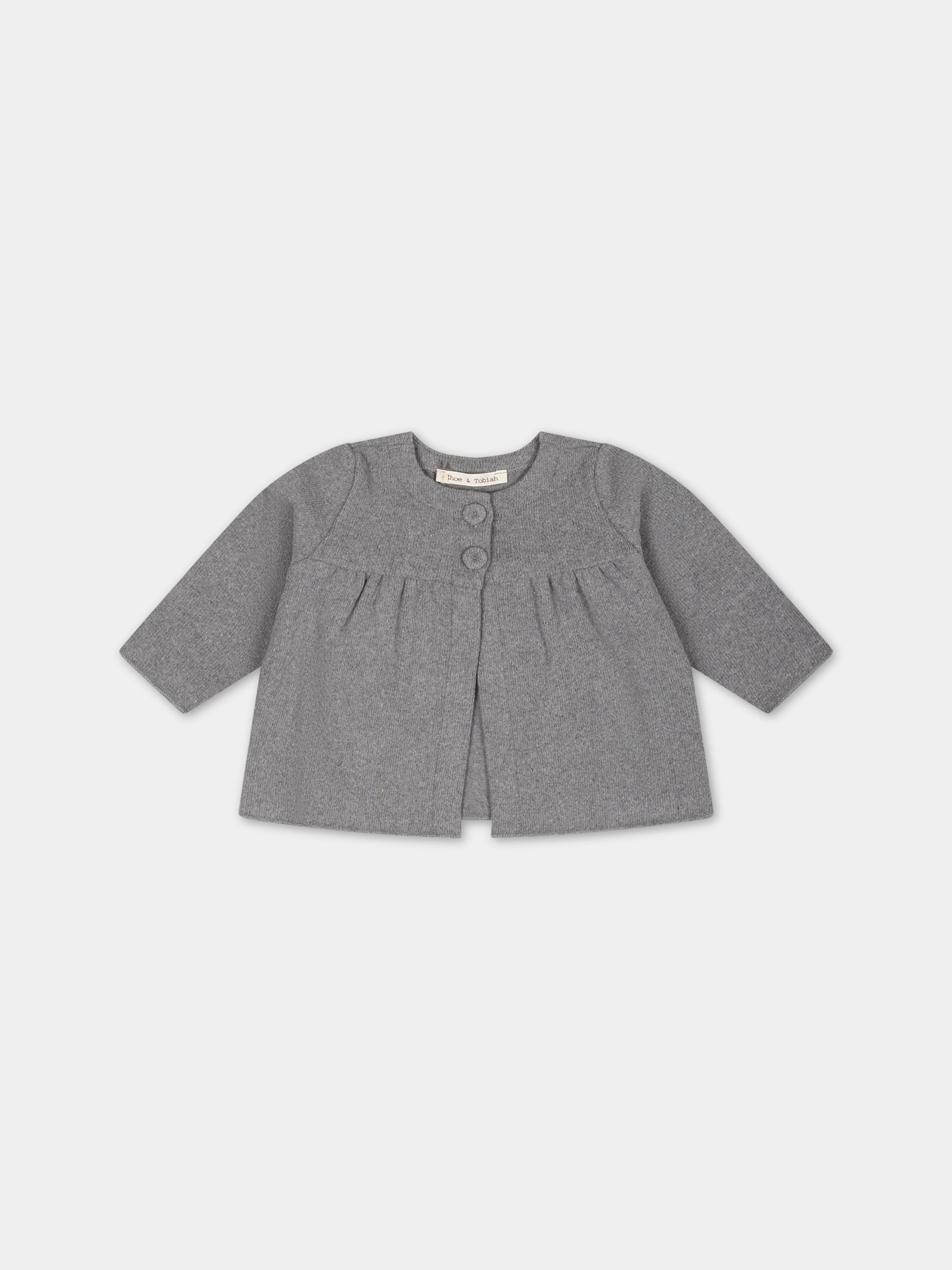 Cardigan grigio per neonata,Zhoe & Tobiah,K3 19