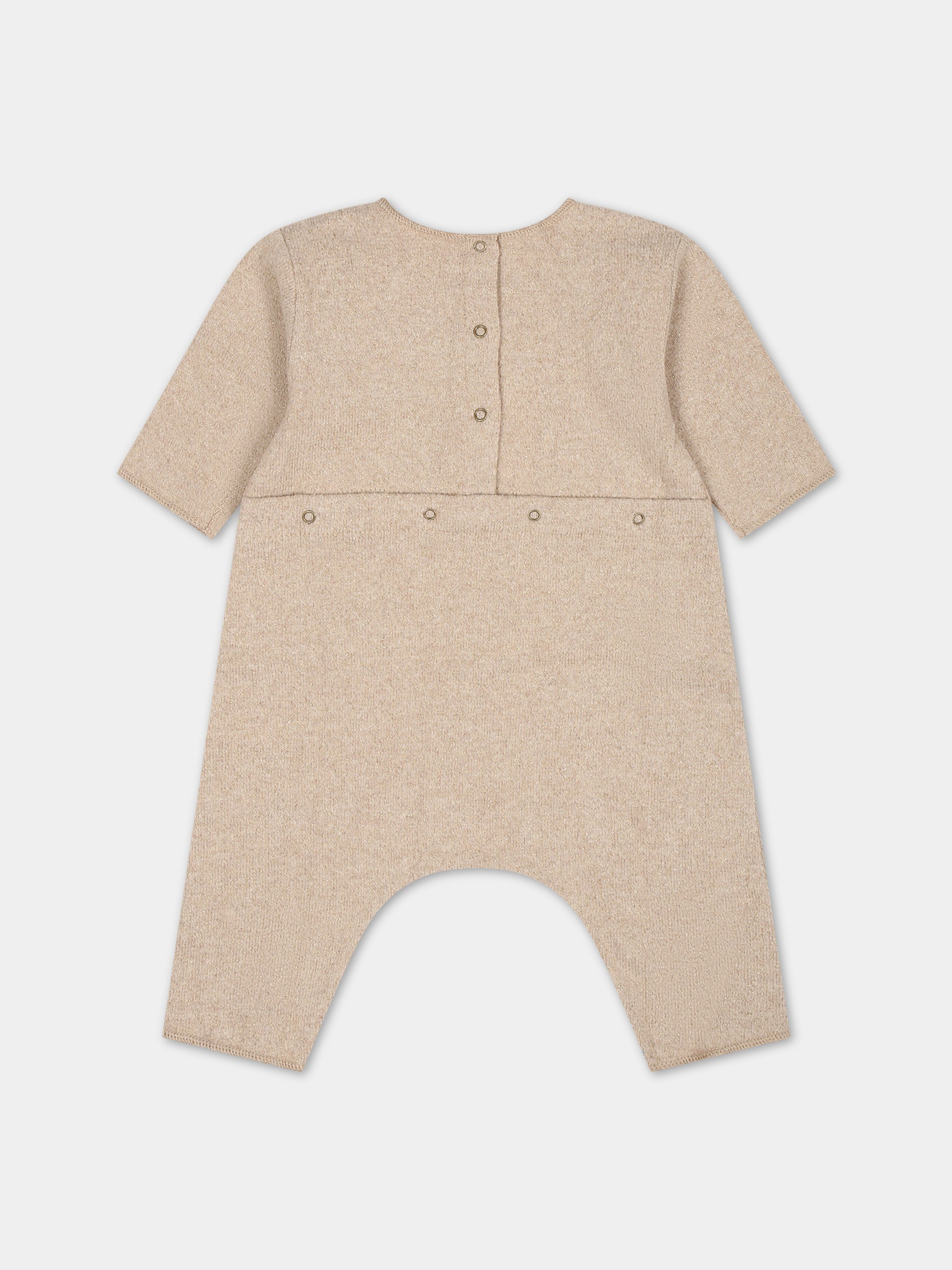Tutina beige per neonata con cuore,Zhoe & Tobiah,EL1 45