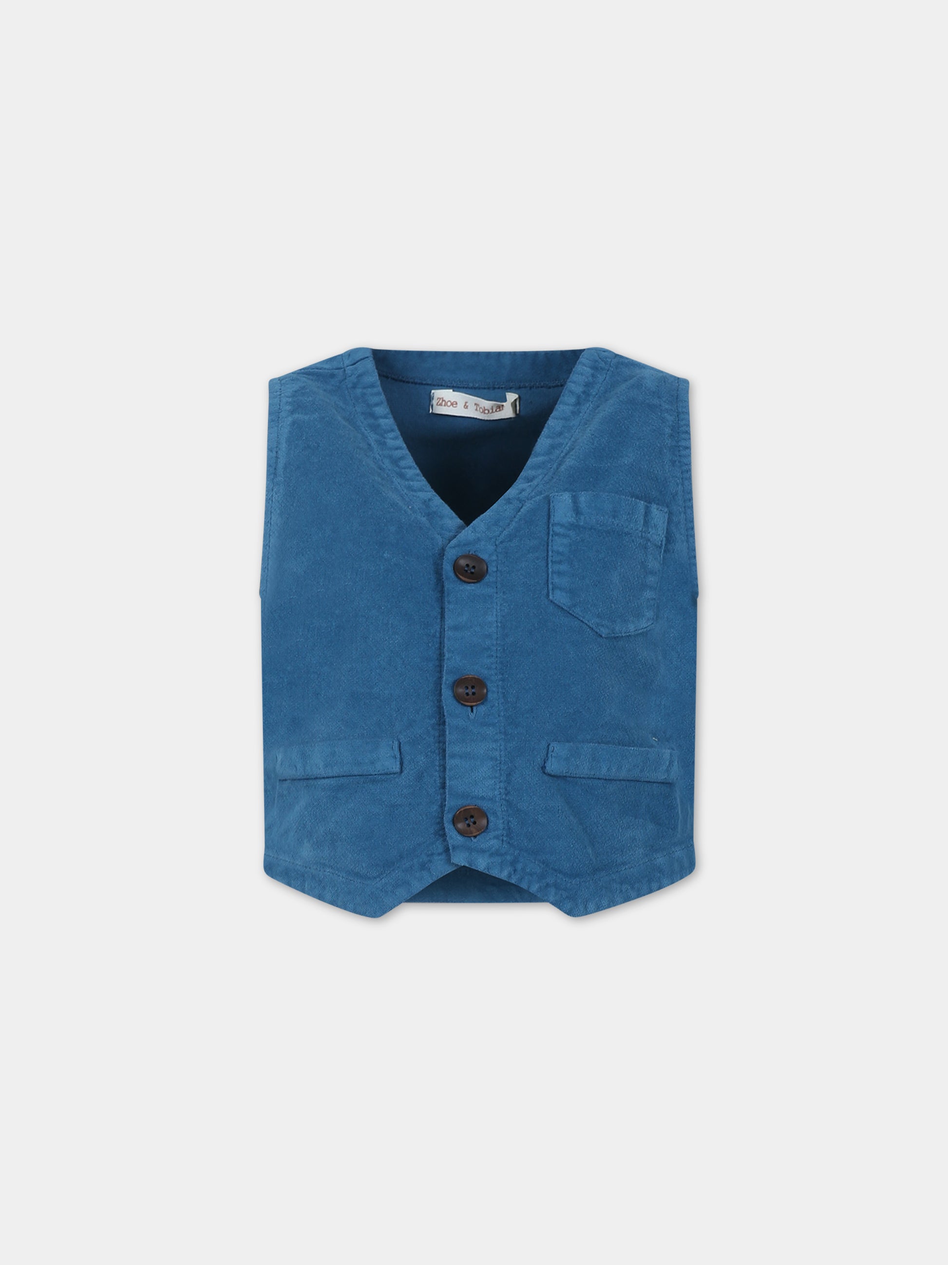 Panciotto azzurro per bambino,Zhoe & Tobiah,PJS21 320