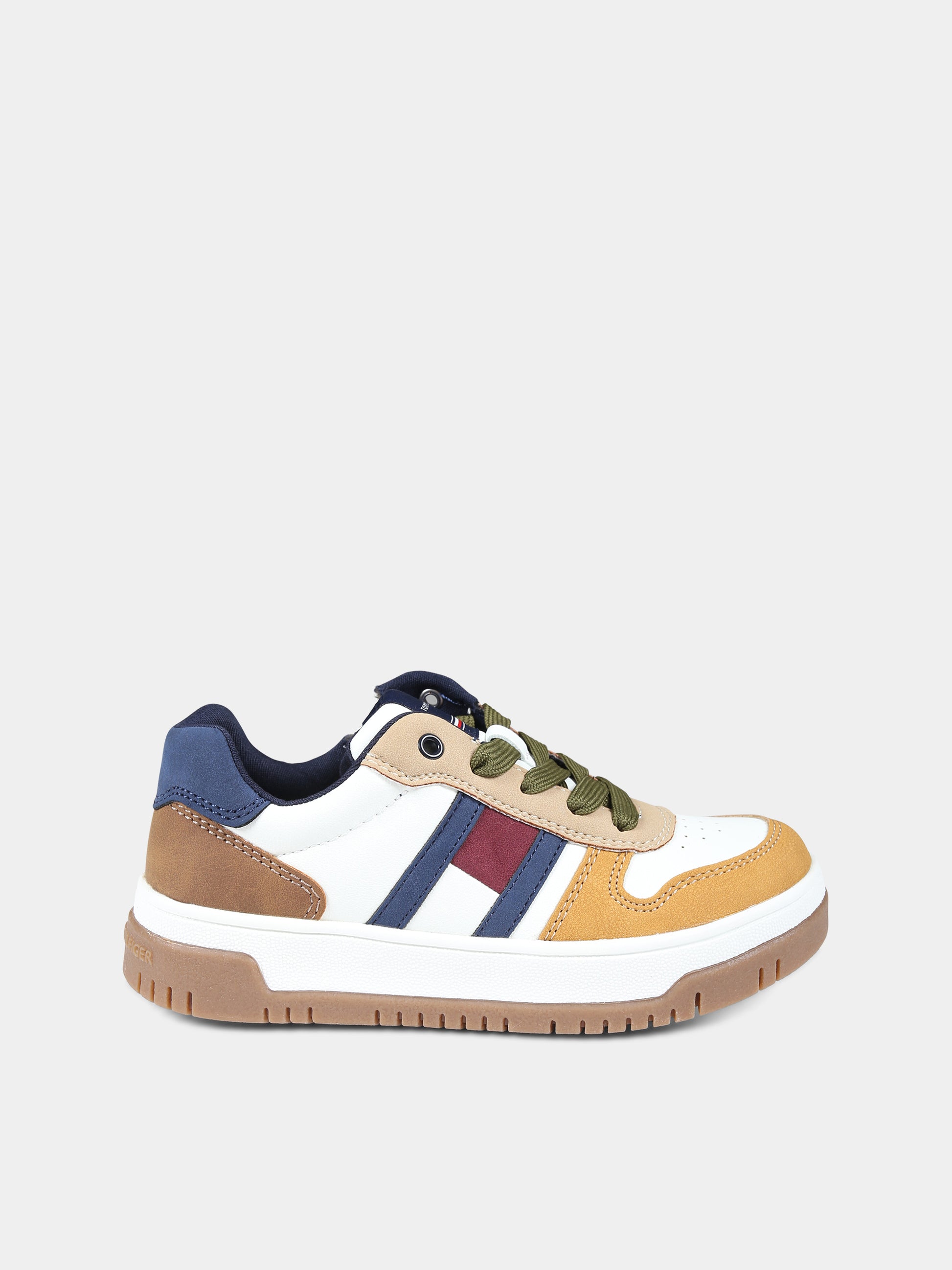 Sneakers bianche per bambino con logo,Tommy Hilfiger Junior,T3X9 33118 1269A330