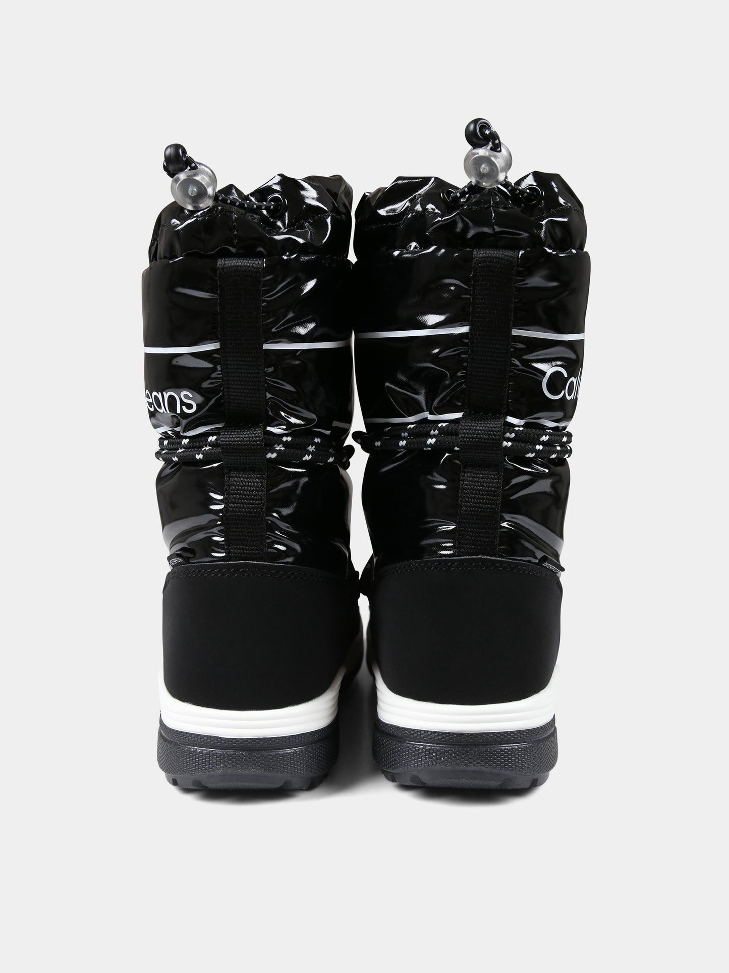 Stivali da neve neri per bambina con logo,Calvin Klein Kids,V3A6 80713 1486999