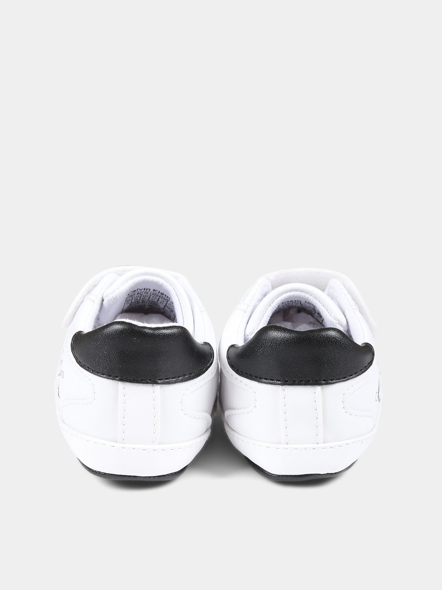 Sneakers bianche per neonati con logo,Calvin Klein Kids,V0B4 80715 1433X002