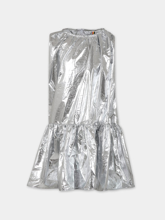 Vestito argento per bambina,Caroline Bosmans,AW23 4026B 40 9999