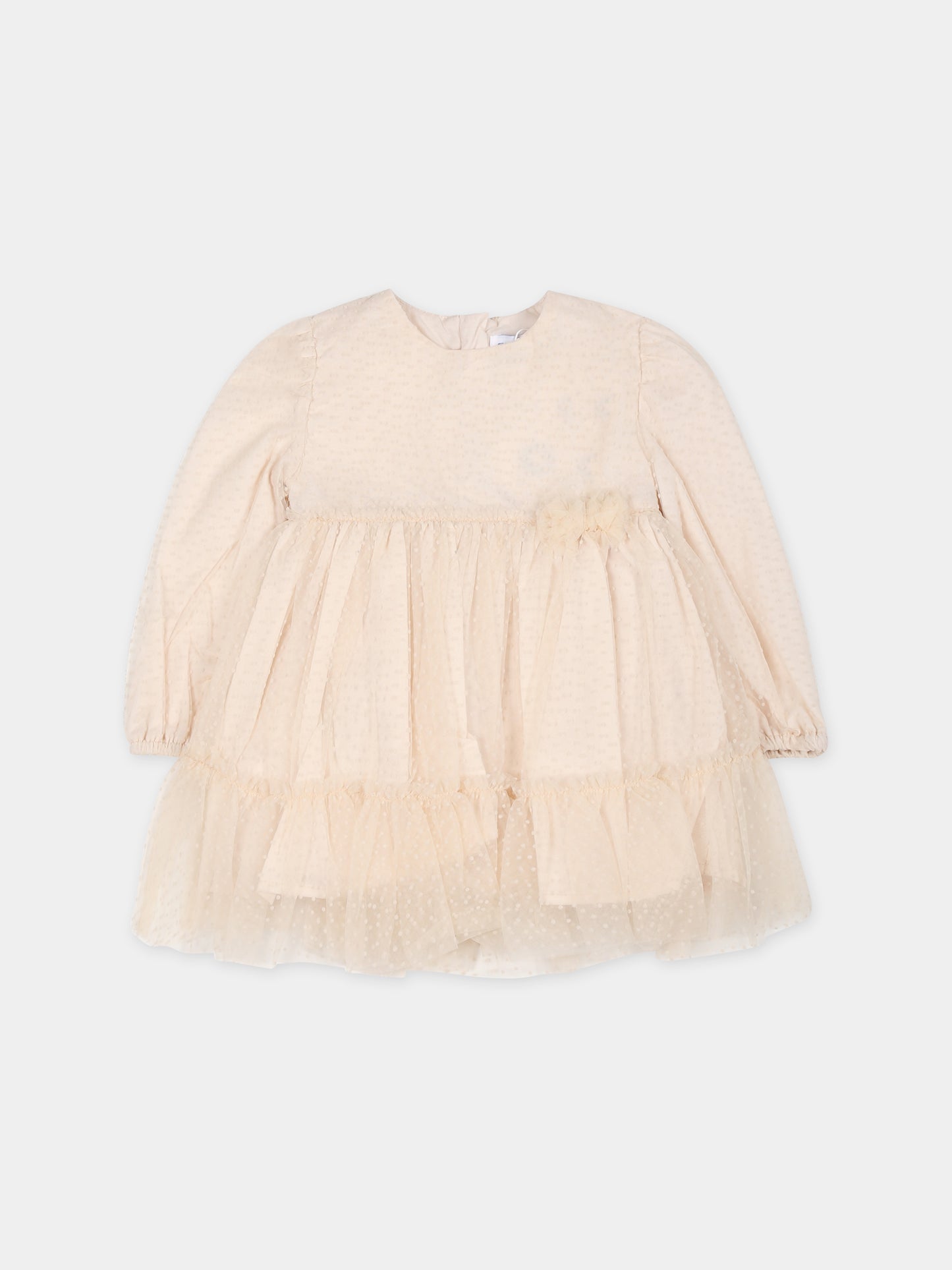 Vestito avorio per neonata con pois,Mayoral,2971 030