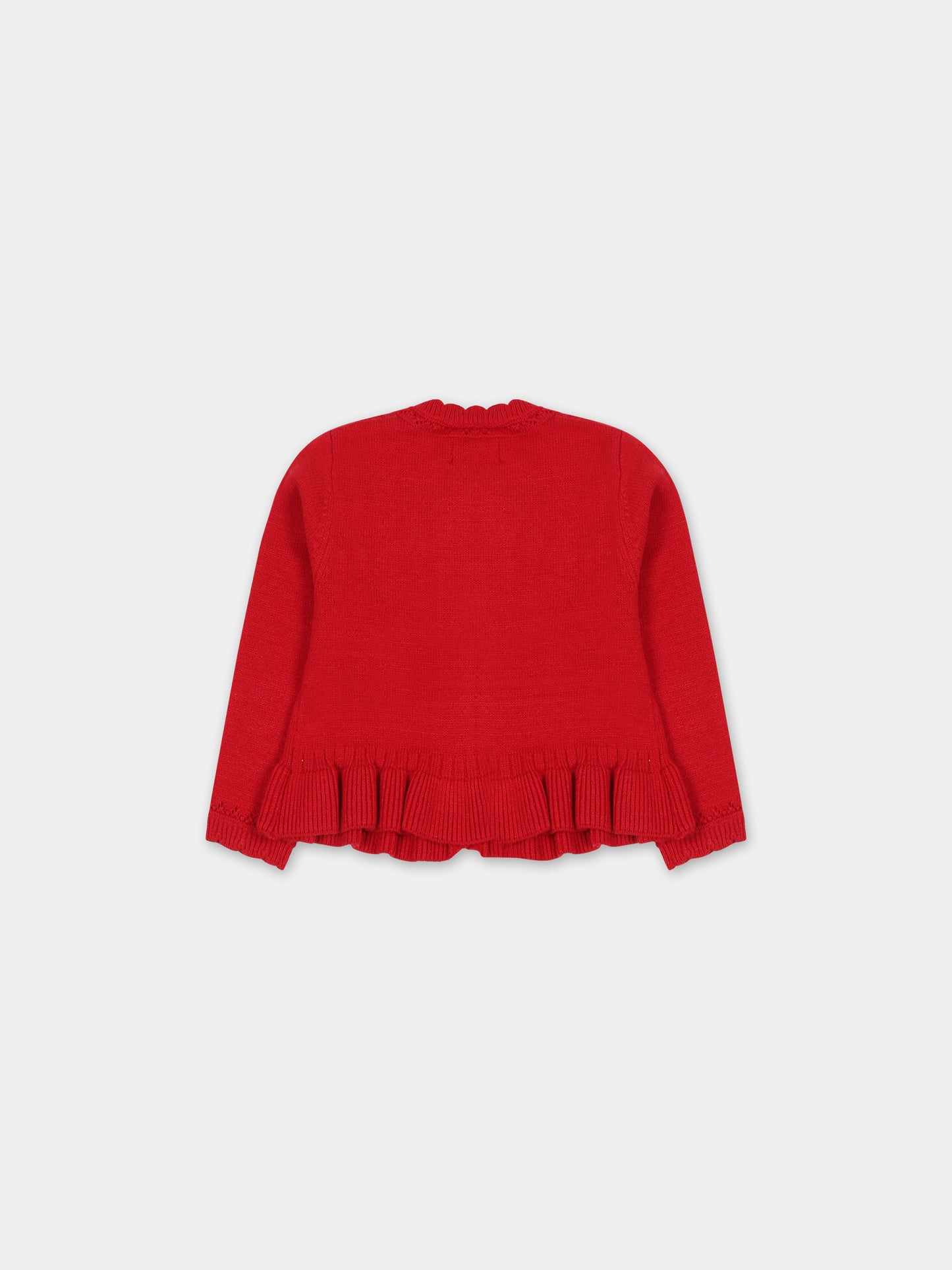 Cardigan rosso per neonata con cuore,Mayoral,2313 042