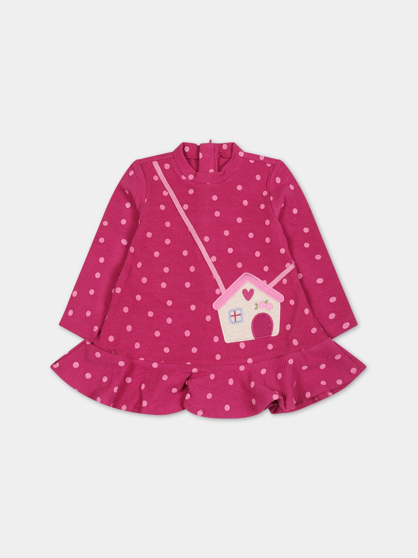 Vestito fucsia per neonataa con pois,Mayoral,2991 076