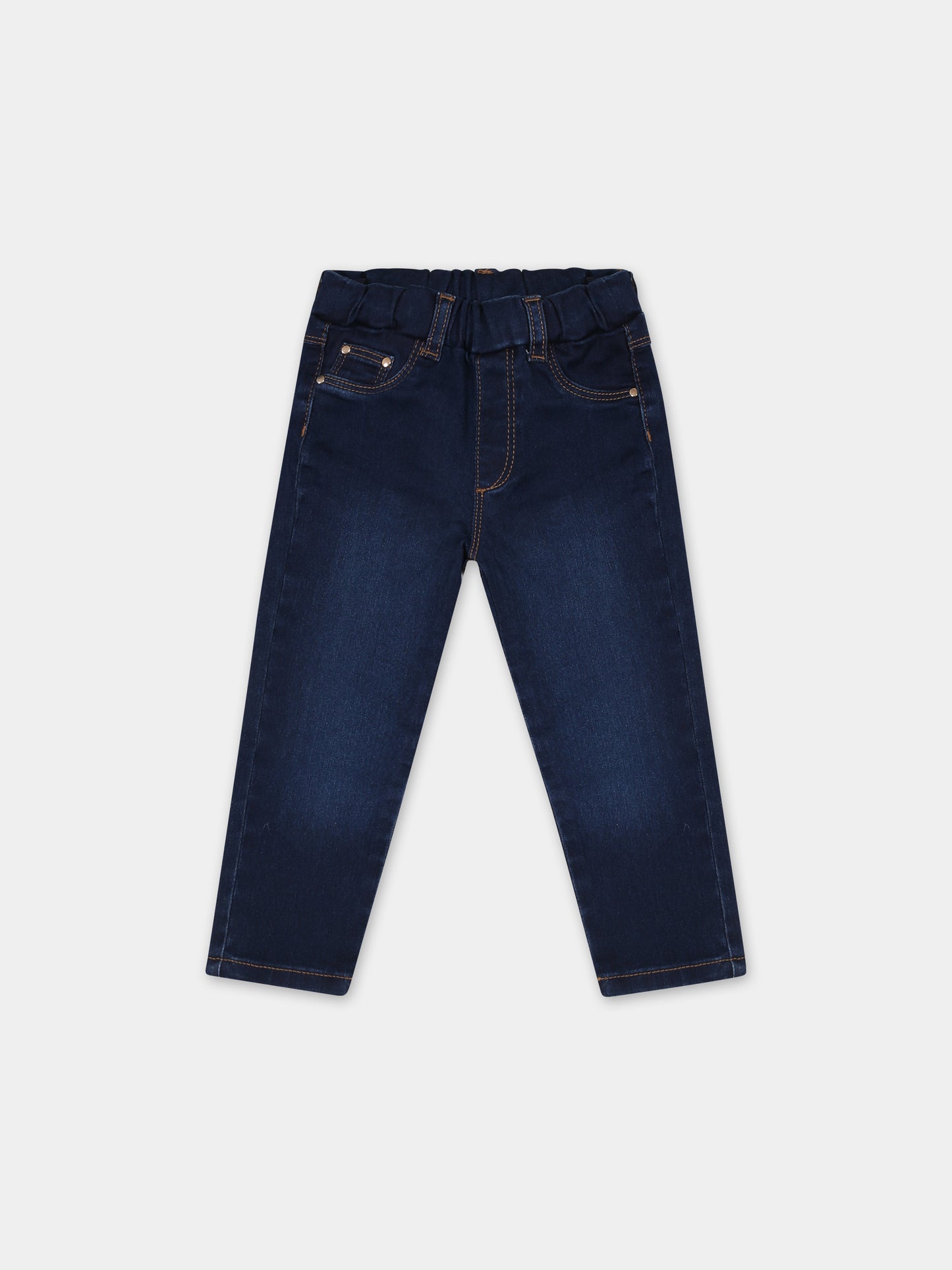 Jeans blu per neonata con cuori,Mayoral,576 037