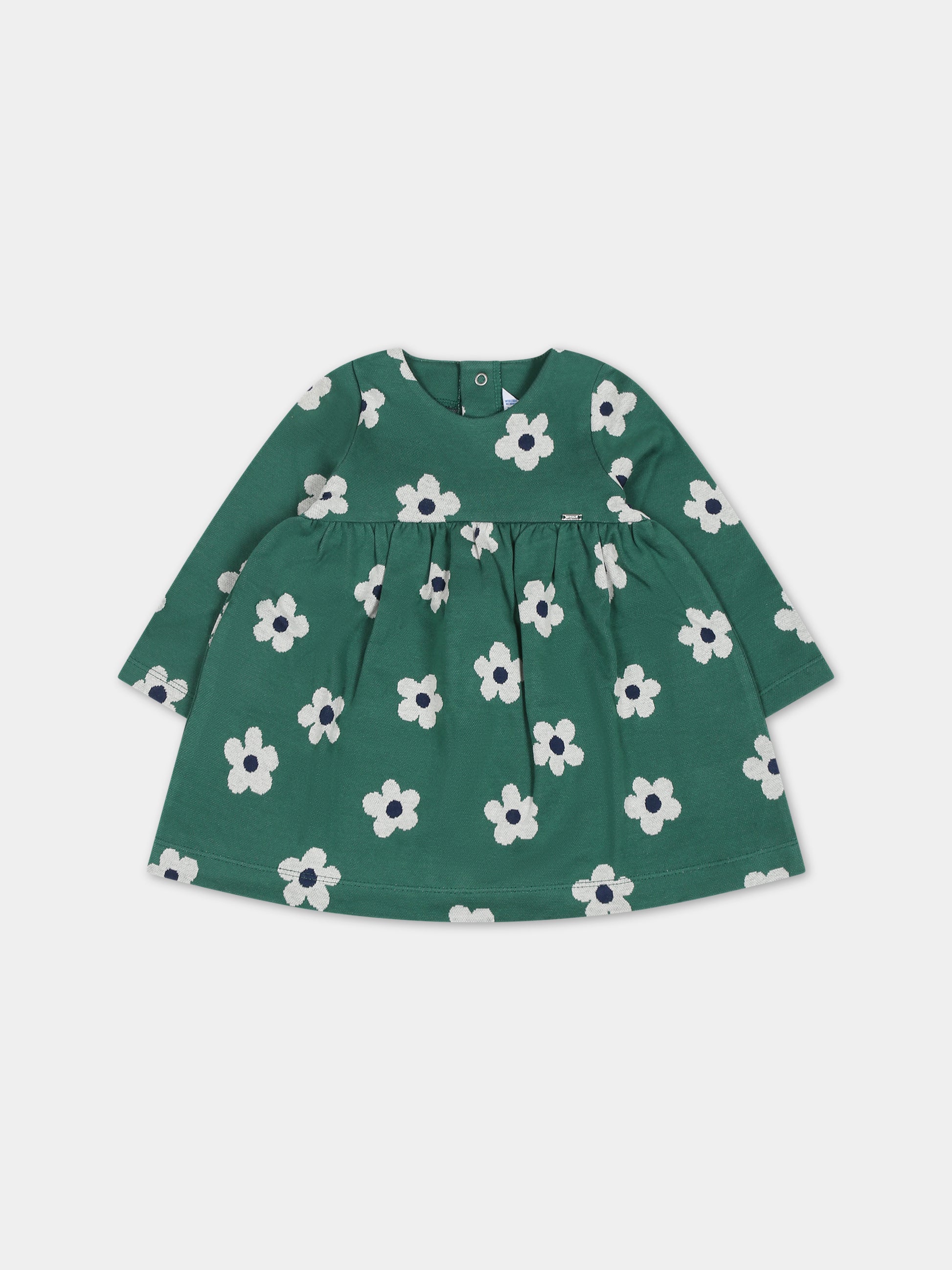Vestito verde per neonata con fiori,Mayoral,2988 060