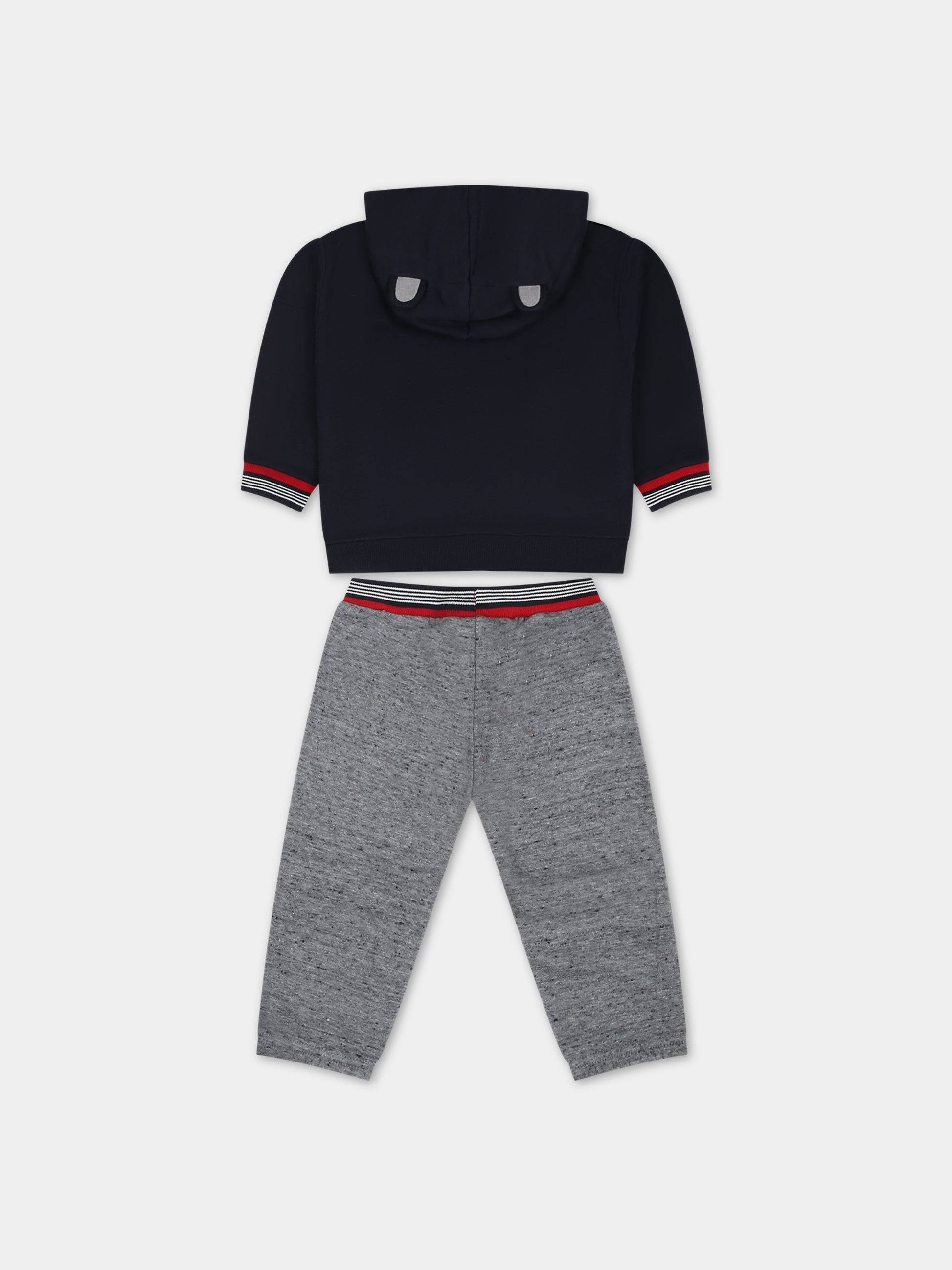 Completo rosso per neonato con stampa orso,Mayoral,2872 050