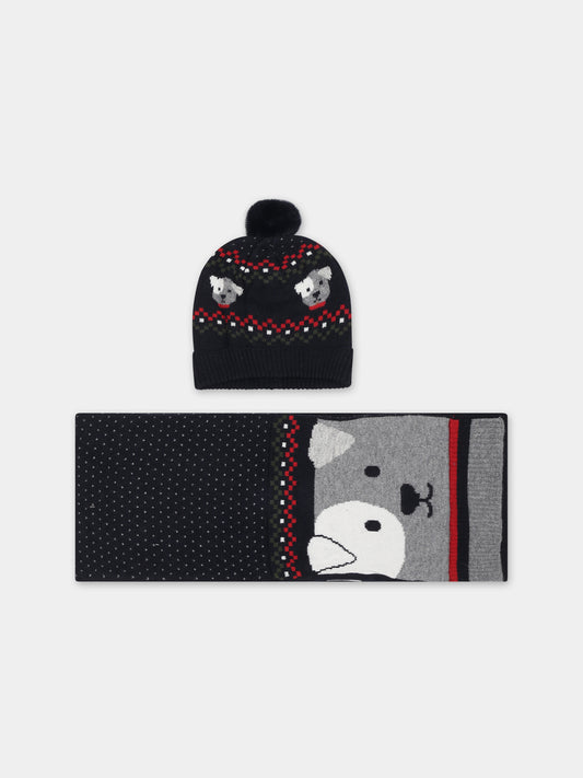 Set blu per neonato con motivo jacquard,Mayoral,10533 094