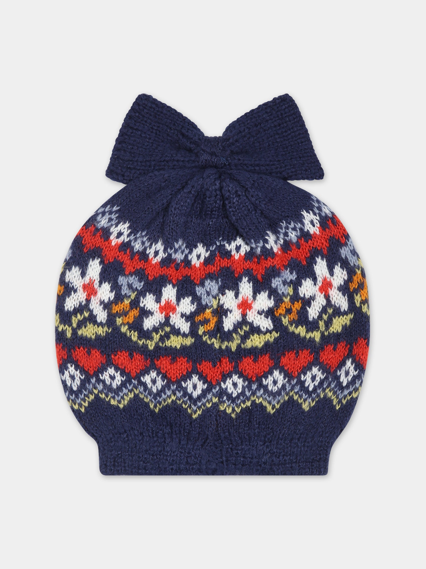 Set blu per neonata con motivo jacquard,Mayoral,10536 086